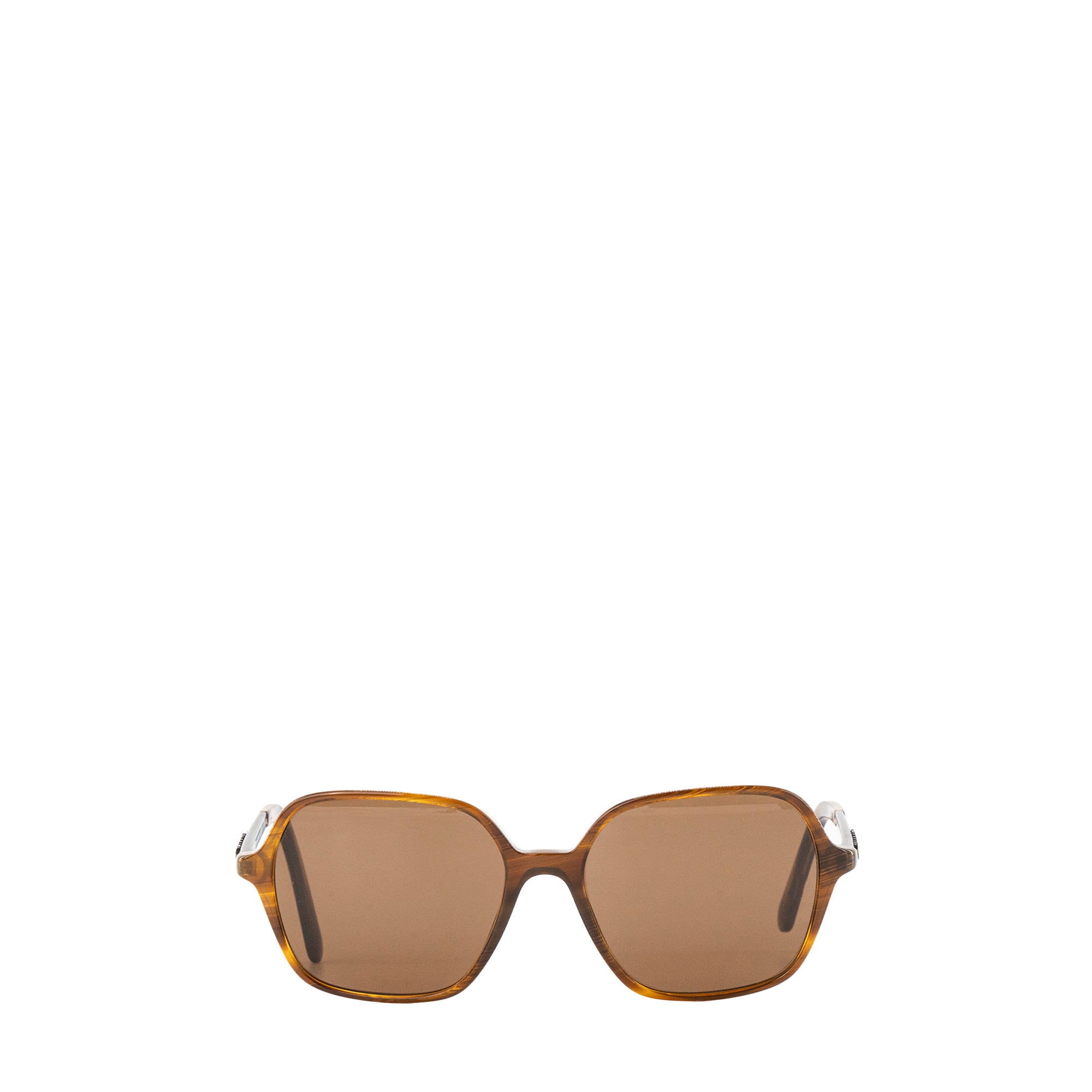 CHANEL - Lunettes de soleil Chanel en acétate marron et sequins brodés