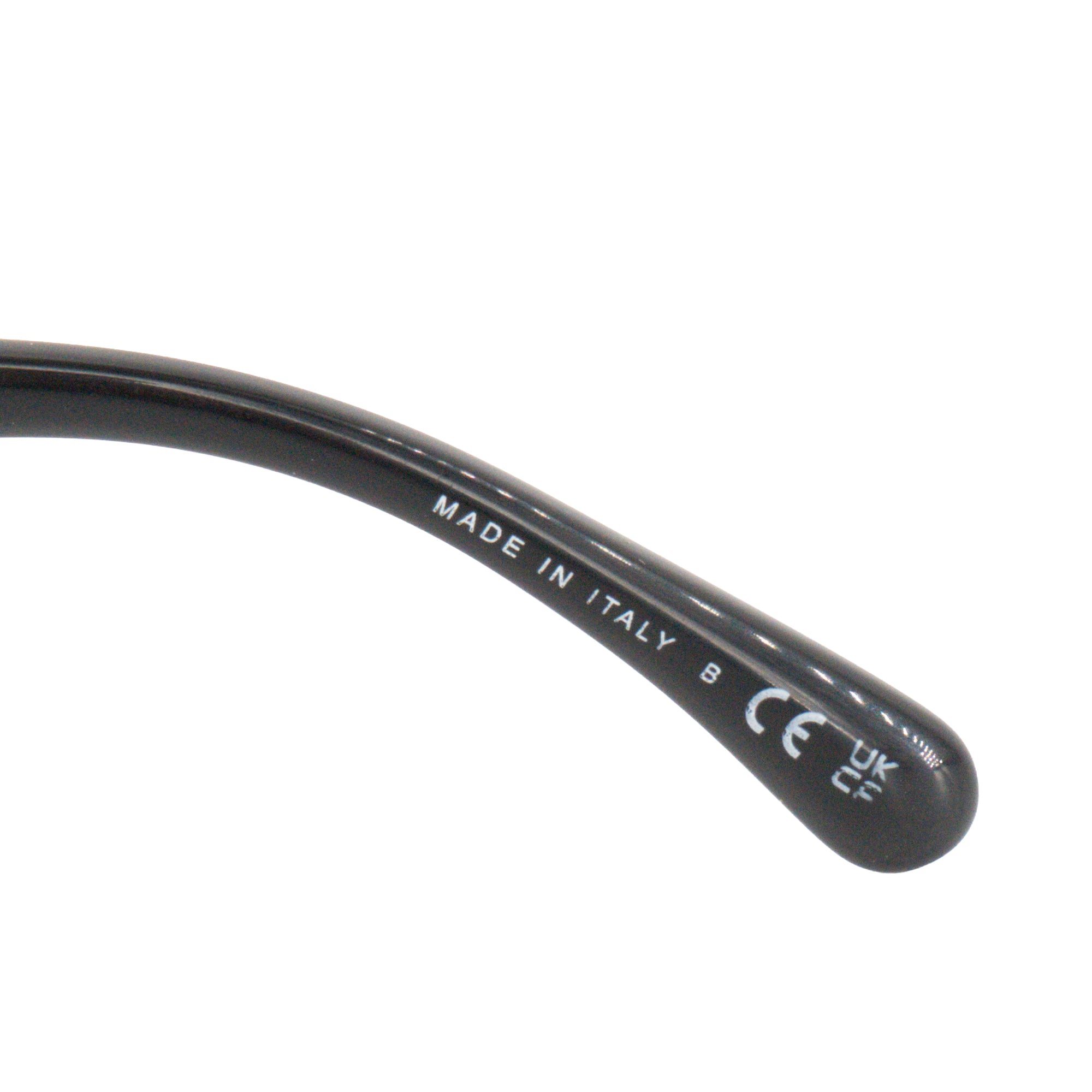 CHANEL - Lunettes de soleil Chanel en acétate noir et blanc ornées de strass