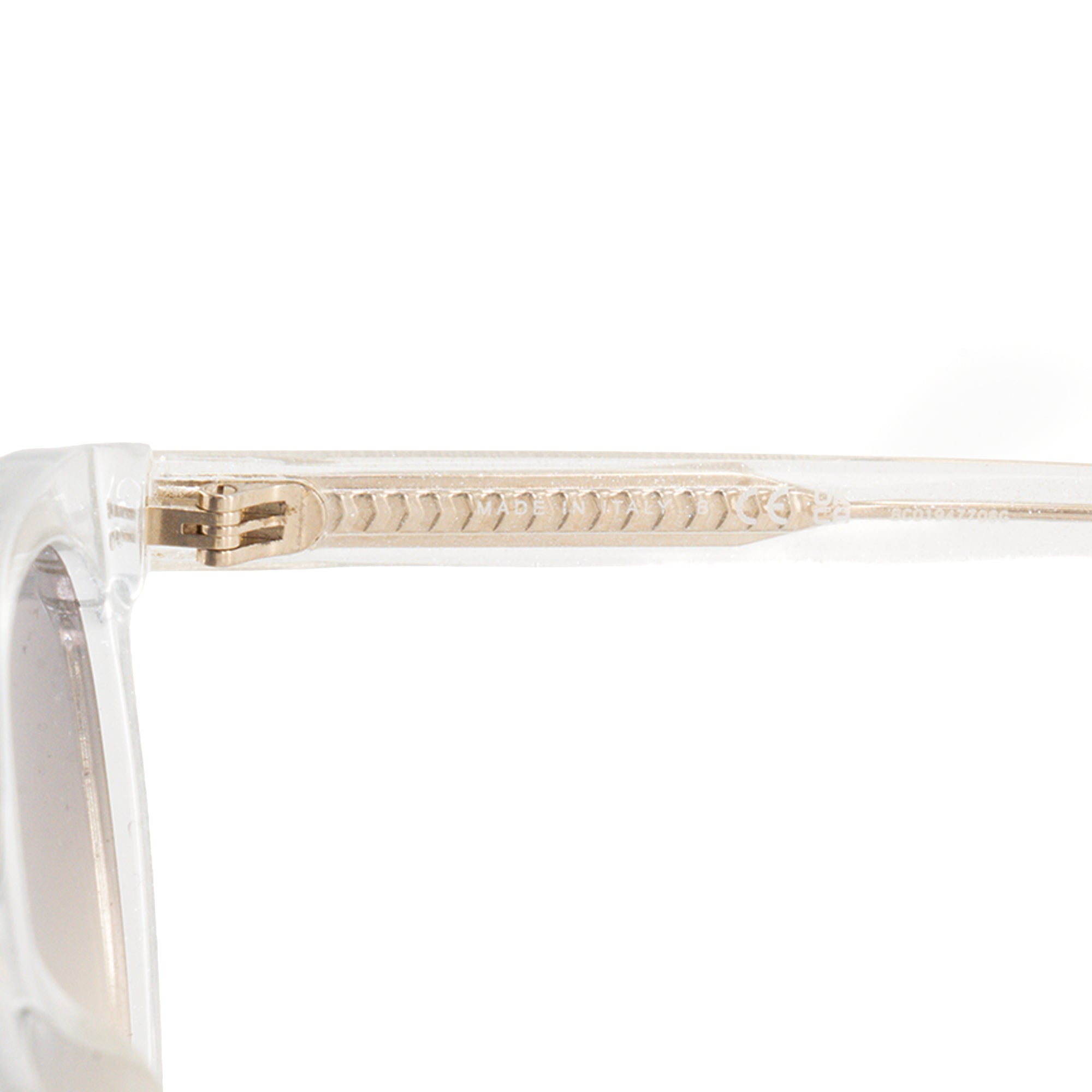 CHANEL - Lunettes de soleil Chanel en acétate transparent à paillettes