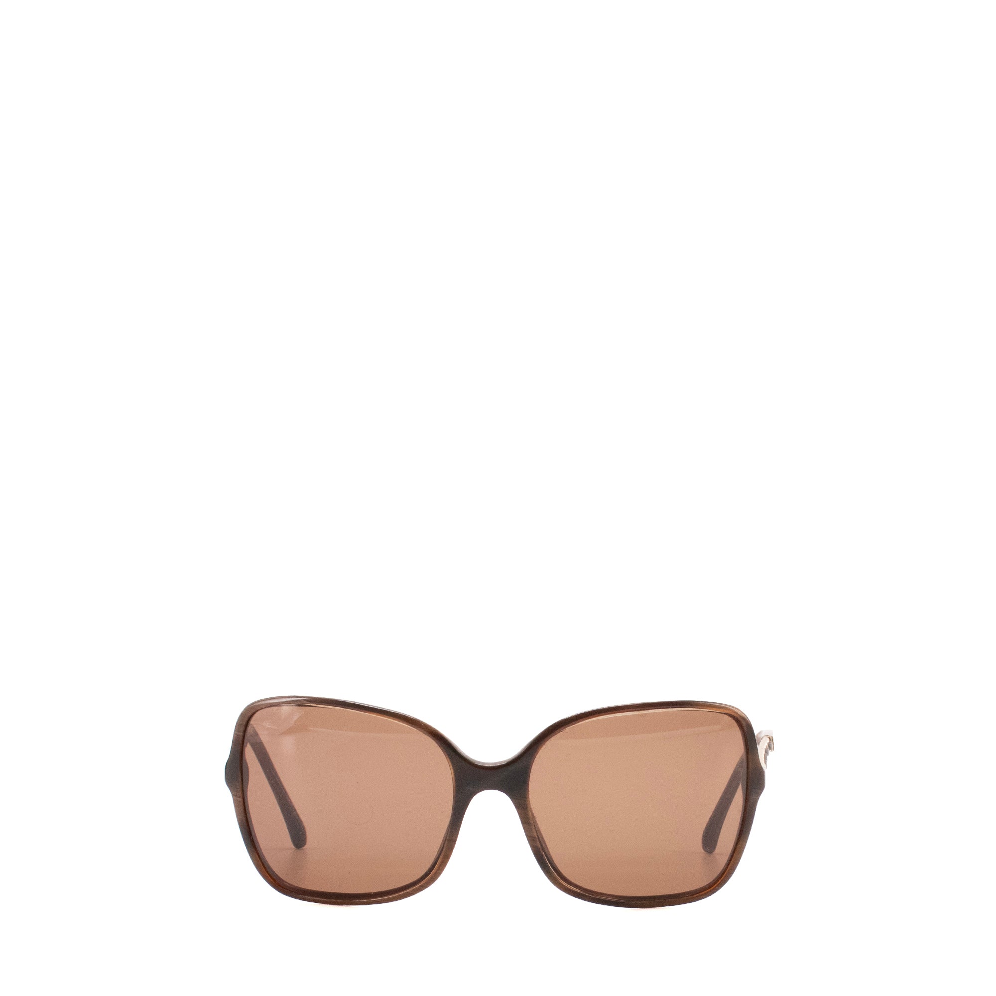 CHANEL - Lunettes de soleil Chanel en plastique marron