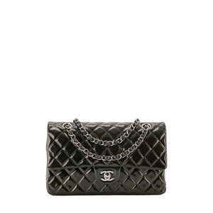 CHANEL - Sac à main Classique/Timeless 11.12 Chanel en cuir verni vert foncé