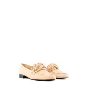 CHANEL - Mocassins Loafers Chanel en cuir lisse beige (T38)