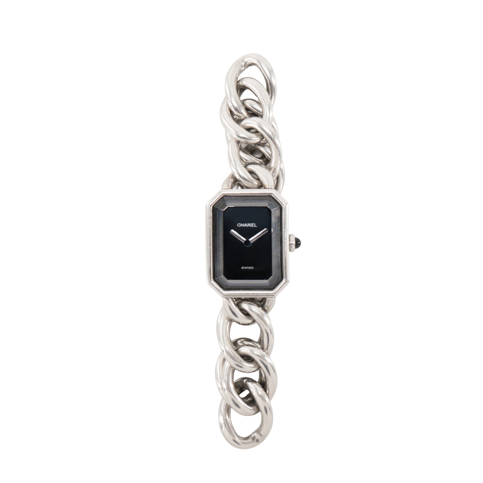 CHANEL - Montre Première Gourmette Chanel en acier argenté (S)