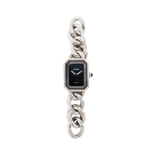 CHANEL - Montre Première Gourmette Chanel en acier argenté (S)