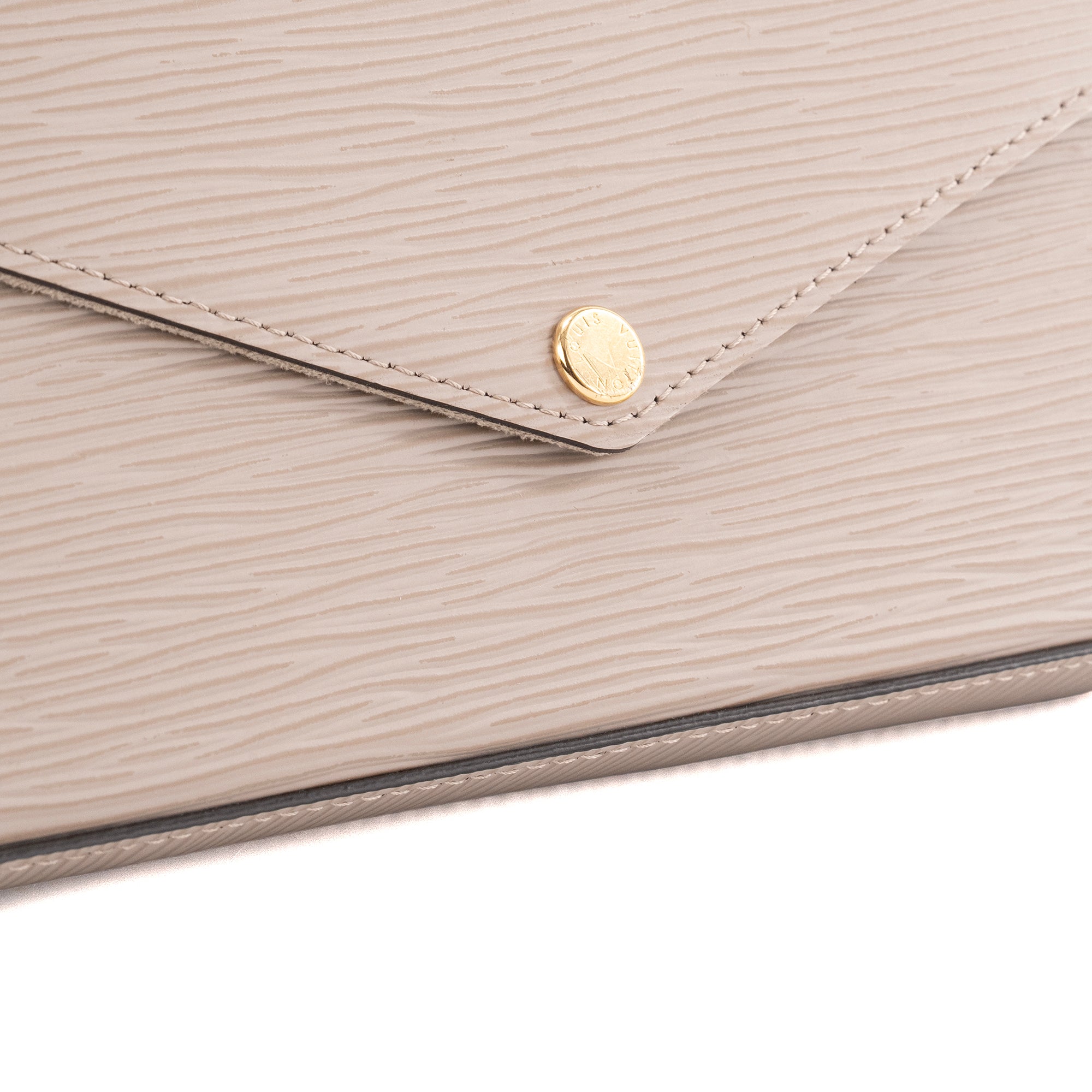 LOUIS VUITTON - Pochette Félicie Louis Vuitton en cuir épi gris