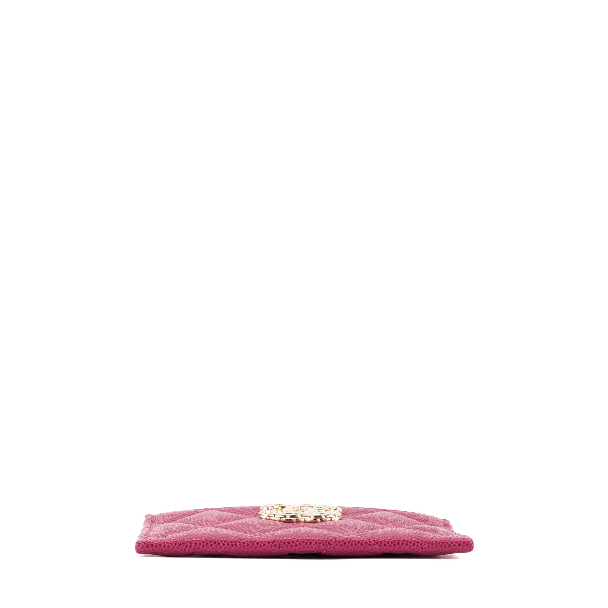 CHANEL - Porte cartes Classique/Timeless Chanel en cuir caviar violet édition limitée