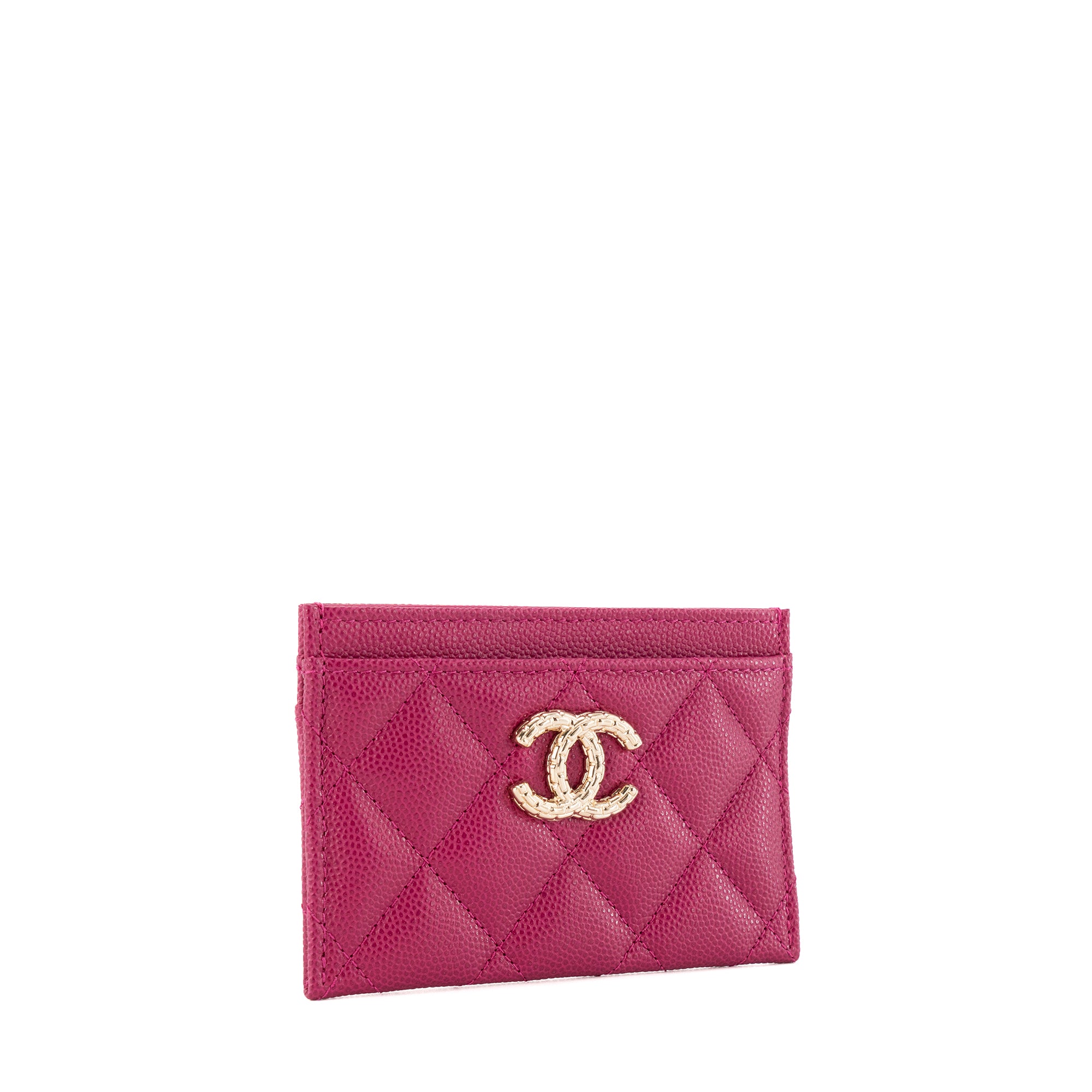 CHANEL - Porte cartes Classique/Timeless Chanel en cuir caviar violet édition limitée