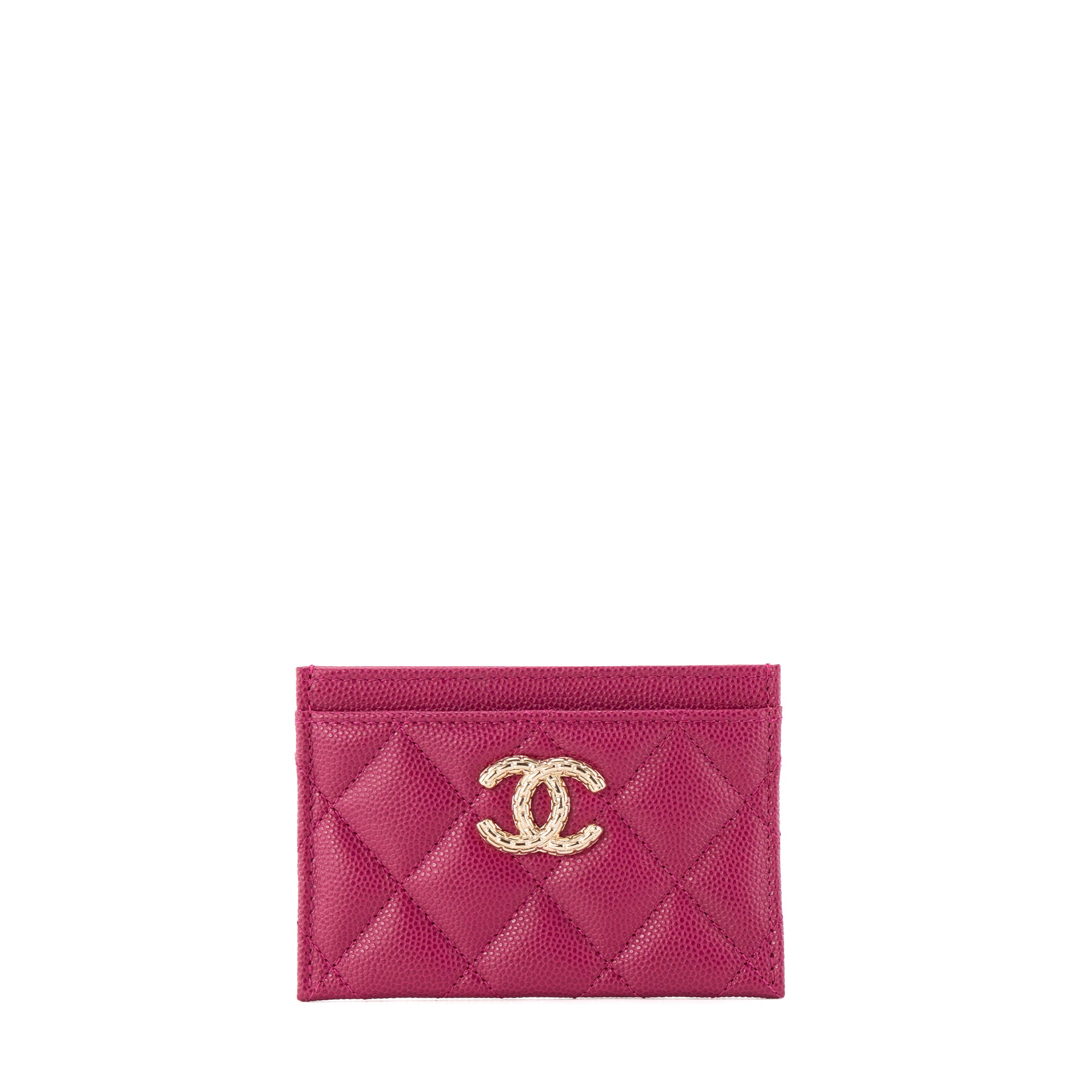 CHANEL - Porte cartes Classique/Timeless Chanel en cuir caviar violet édition limitée