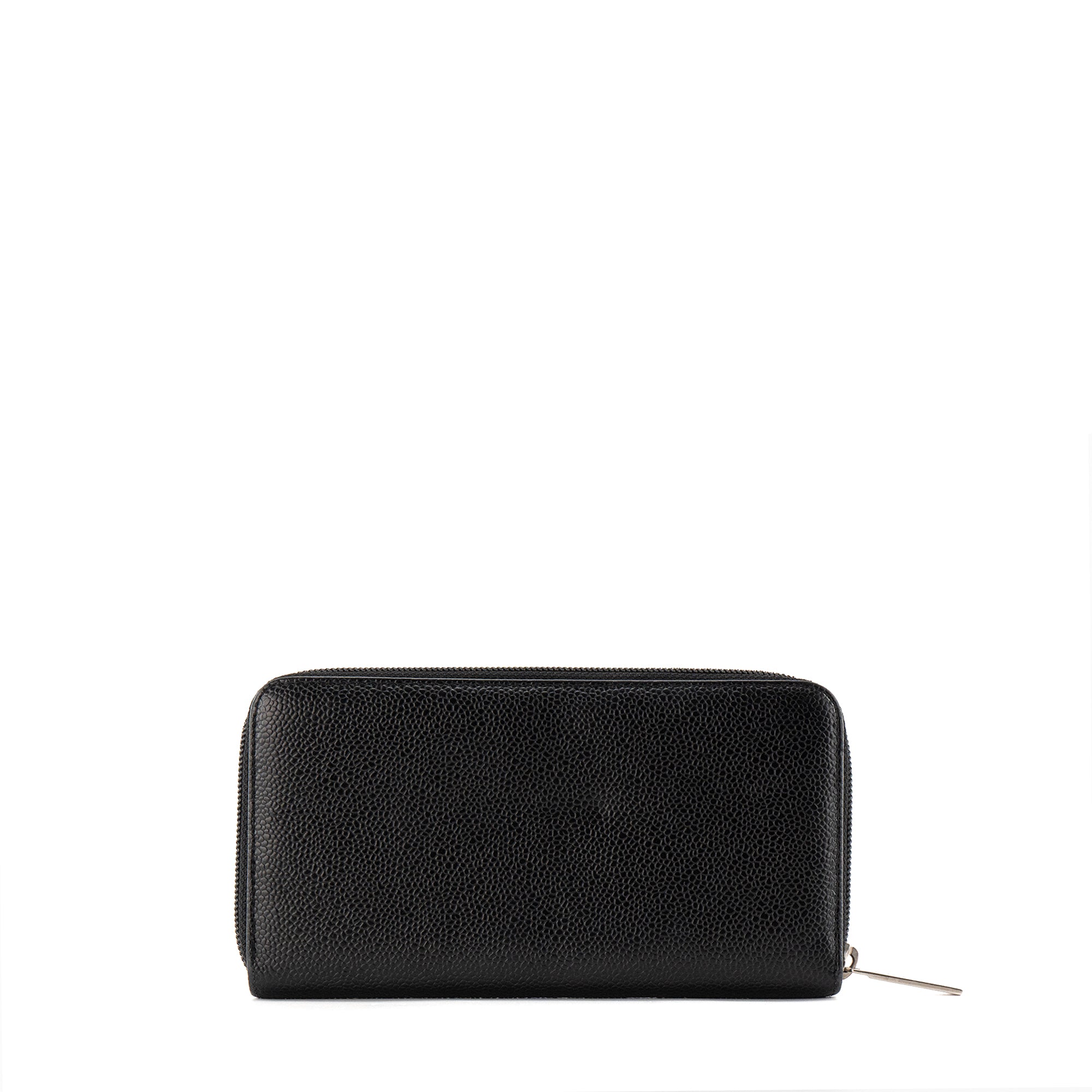 CHANEL - Portefeuille CC Chanel en cuir caviar noir
