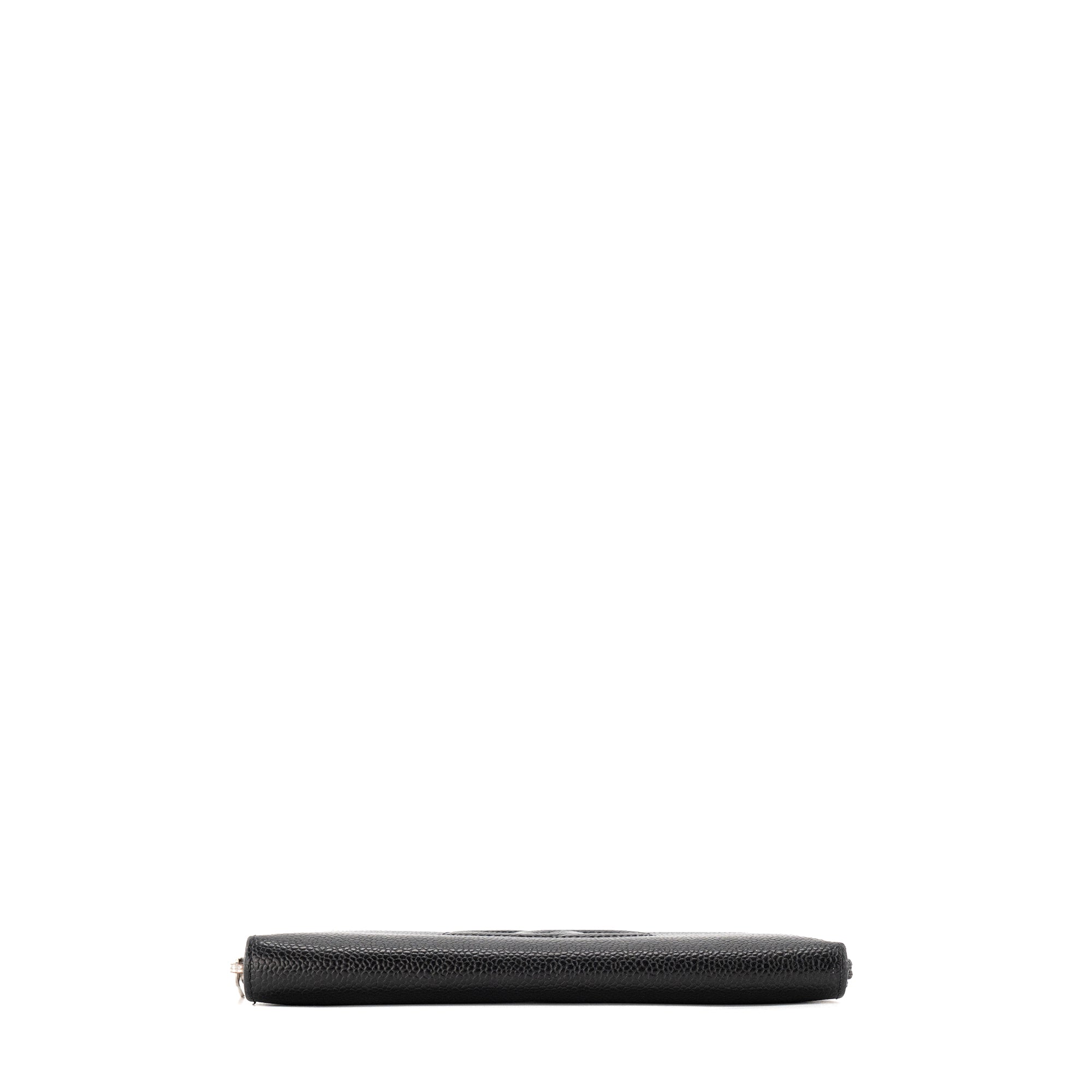 CHANEL - Portefeuille CC Chanel en cuir caviar noir