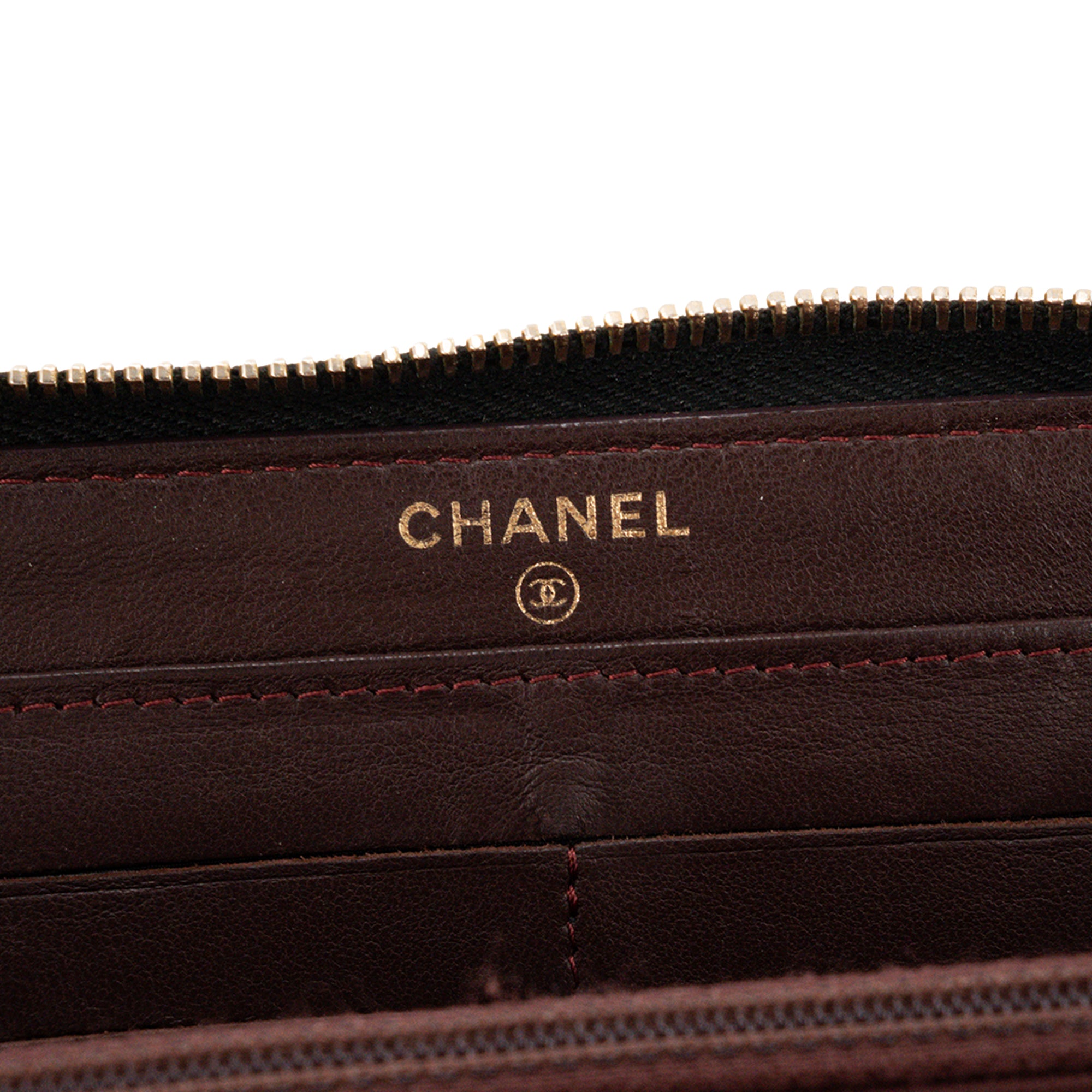 CHANEL - Portefeuille long Classique/Timeless Chanel en cuir lisse noir