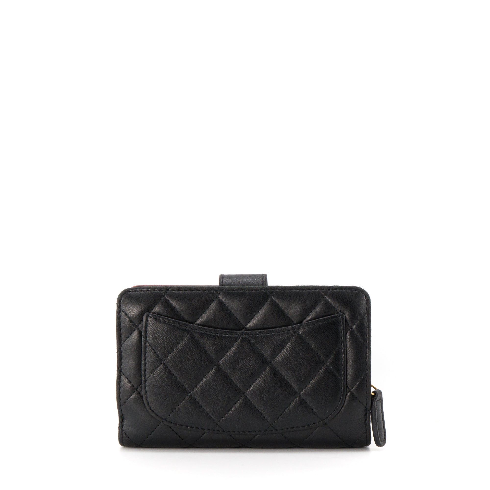 CHANEL - Portefeuille Classique/Timeless Chanel en cuir noir