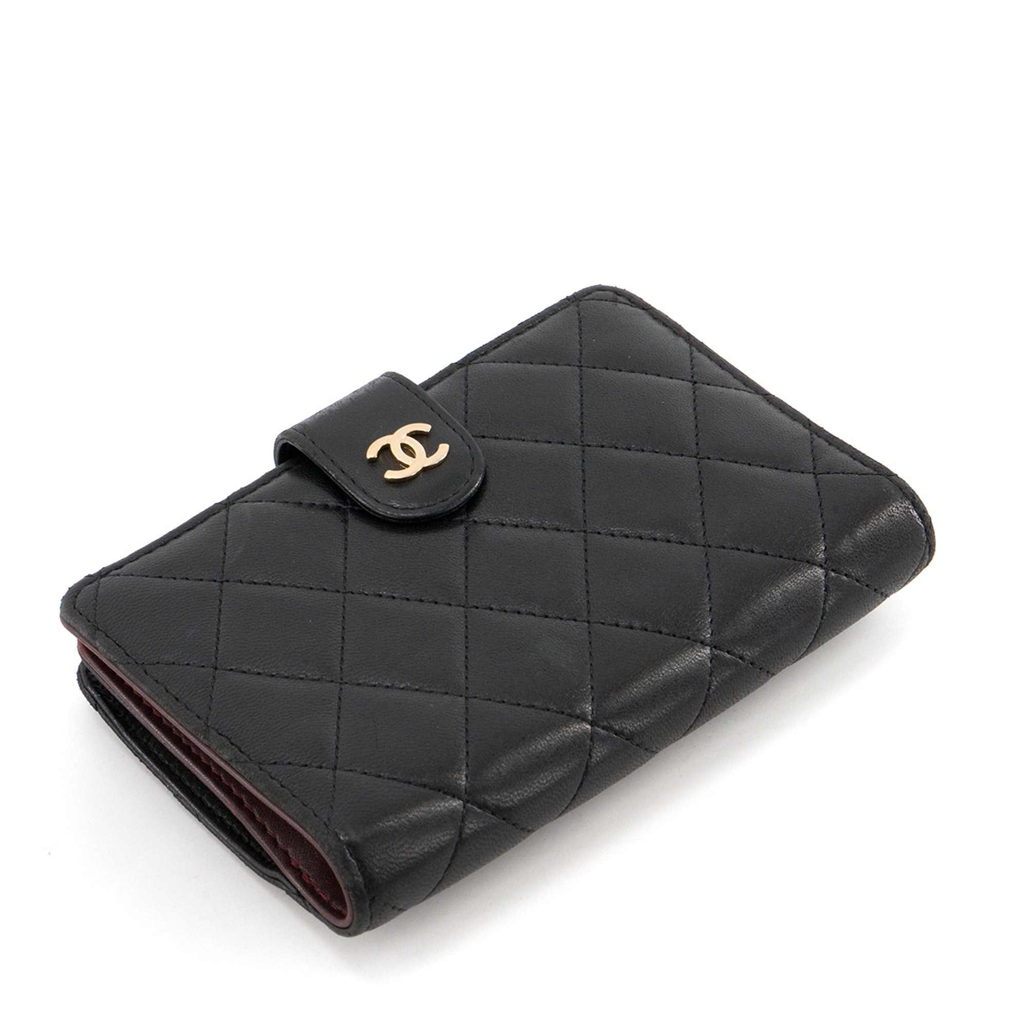 CHANEL - Portefeuille Classique/Timeless Chanel en cuir noir