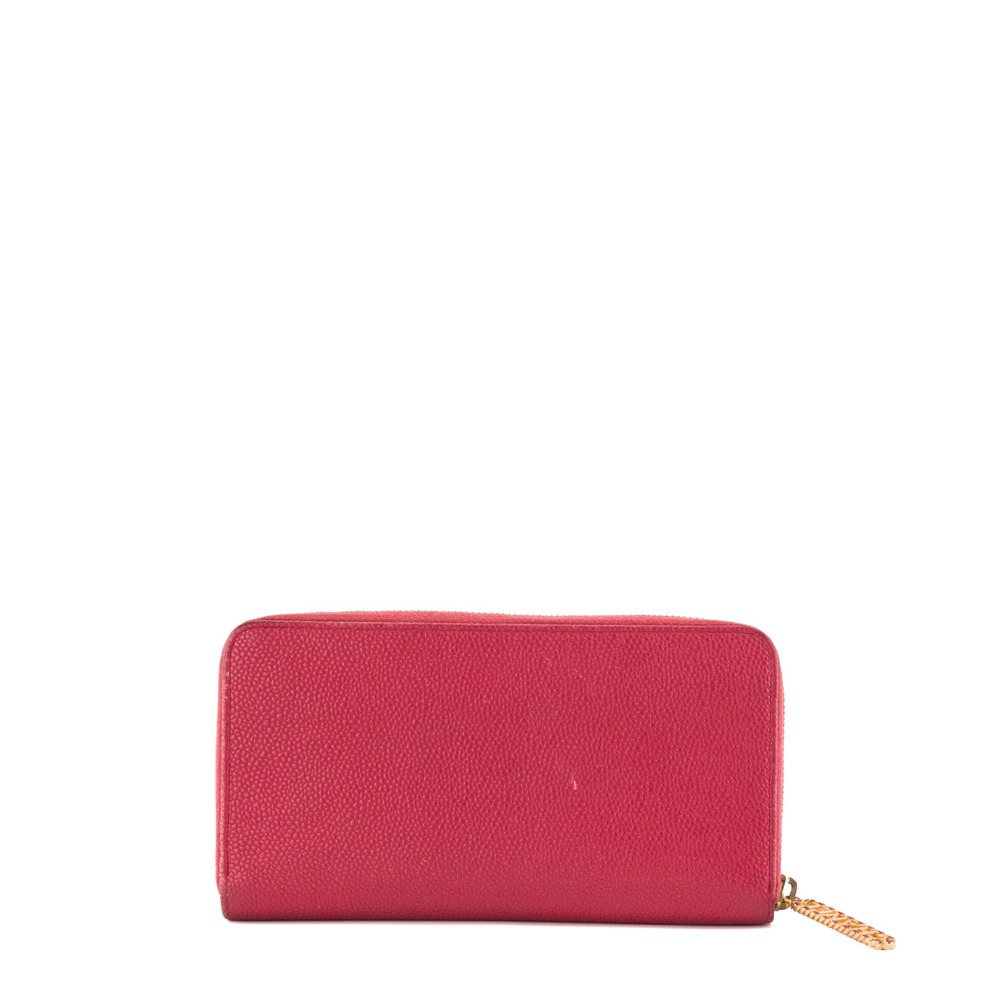 CHANEL - Portefeuille long Classique/Timeless Chanel en cuir caviar rose édition limitée