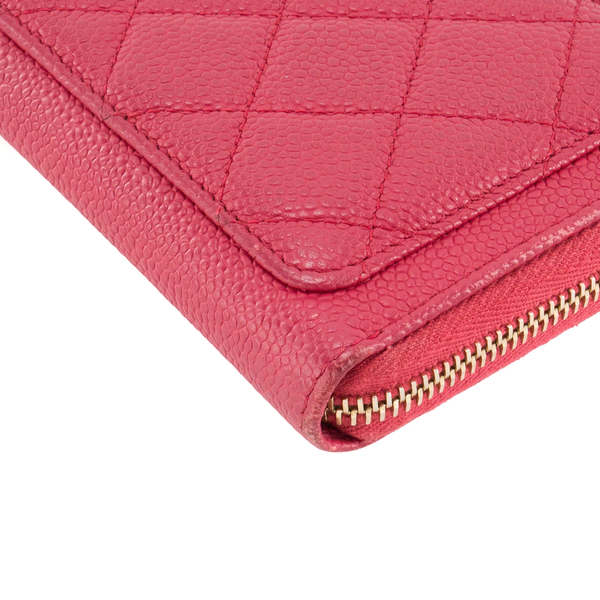 CHANEL - Portefeuille long Classique/Timeless Chanel en cuir caviar rose édition limitée