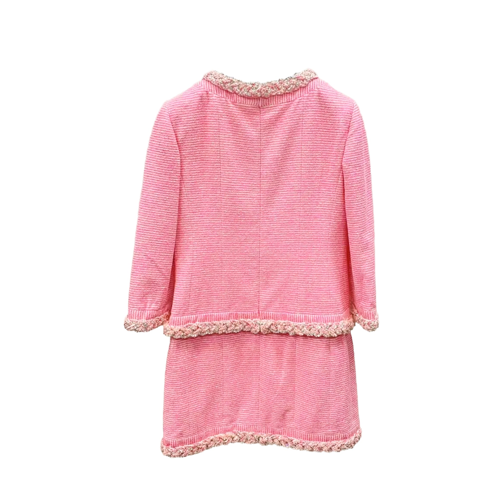 CHANEL - Robe Chanel en laine rose (T42)