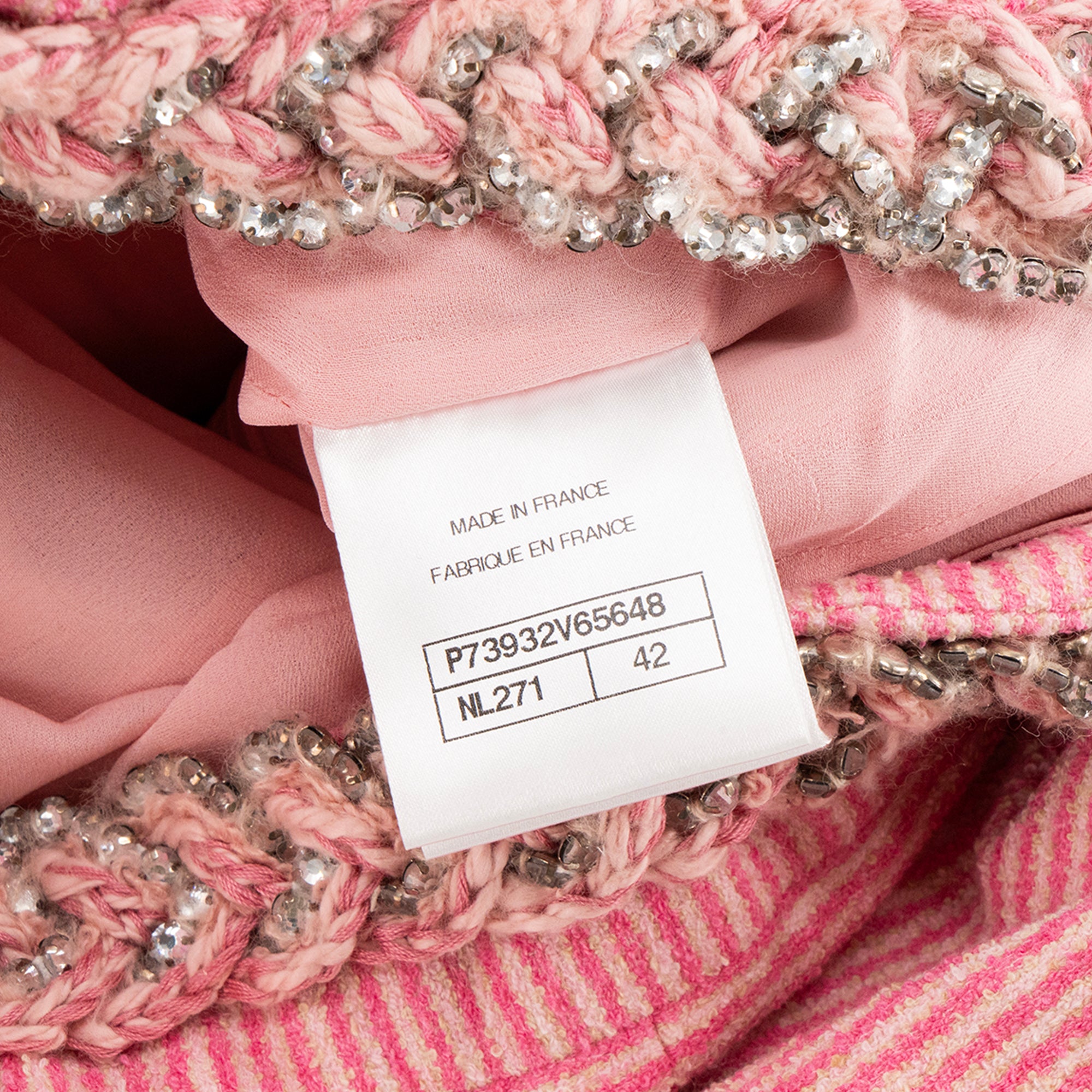 CHANEL - Robe Chanel en laine rose (T42)