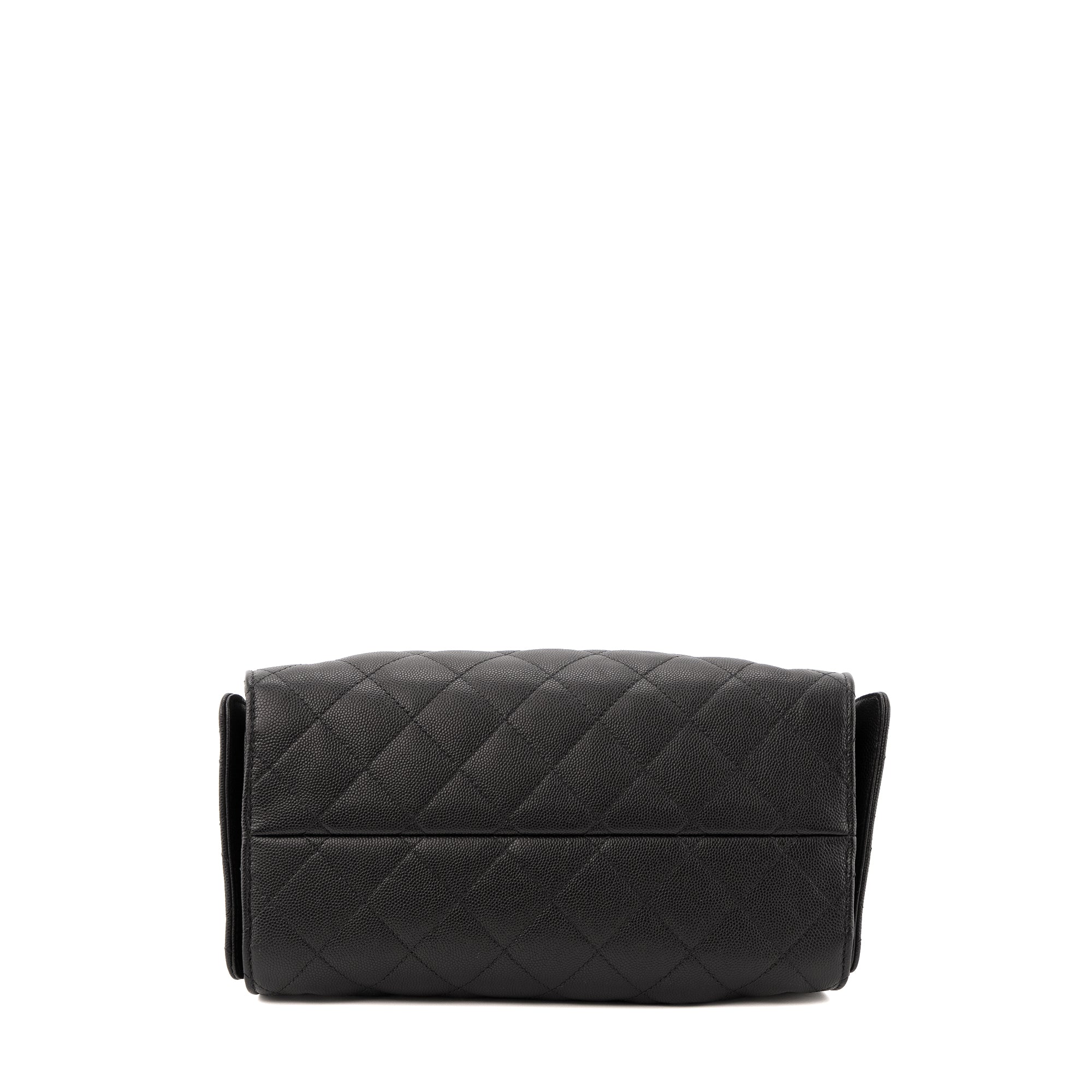 CHANEL - Sac à épaule Chanel 25 en cuir caviar noir