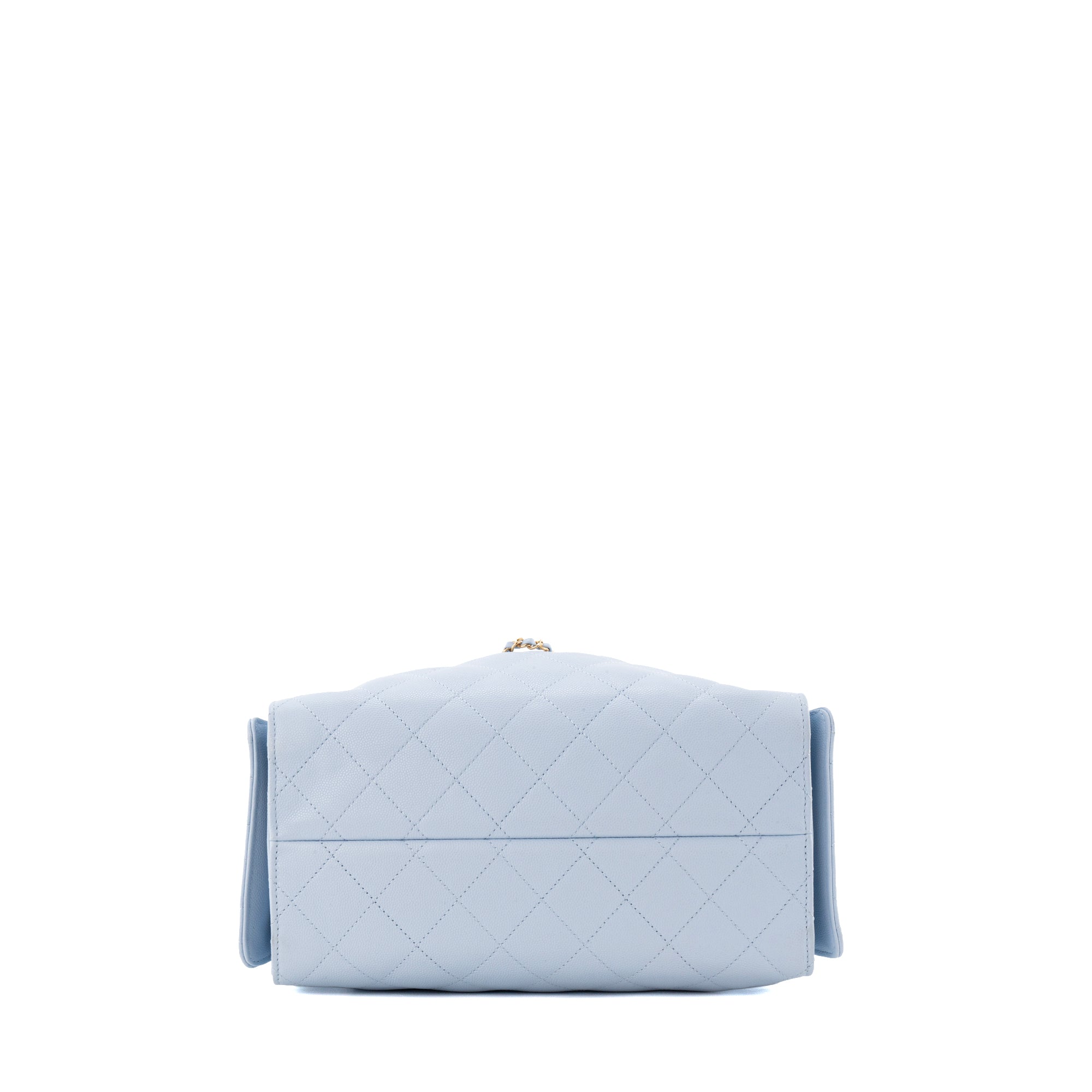 CHANEL - Sac à épaule Chanel 25 small en cuir bleu light blue