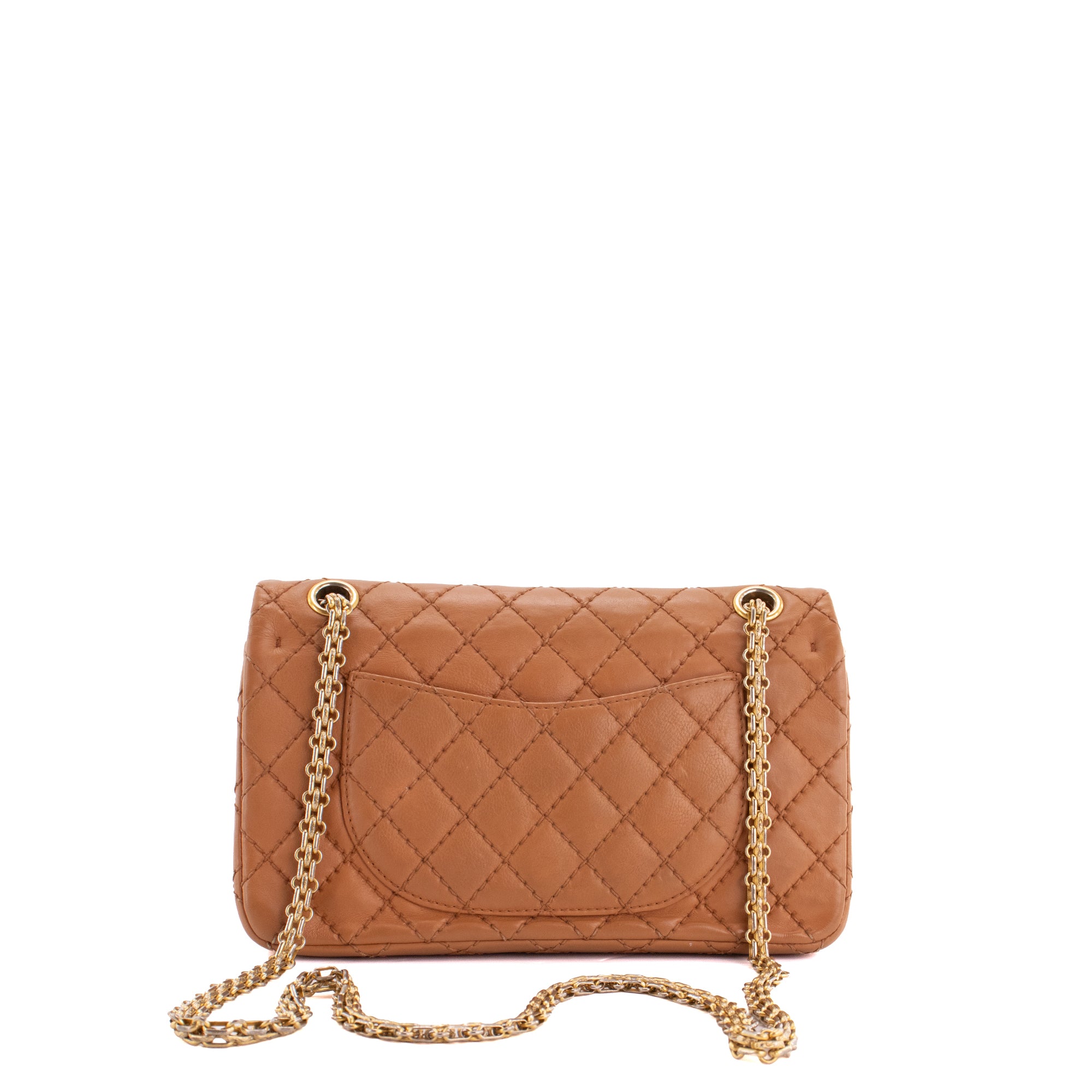 CHANEL - Sac à bandoulière 2.55 Chanel en cuir lisse marron