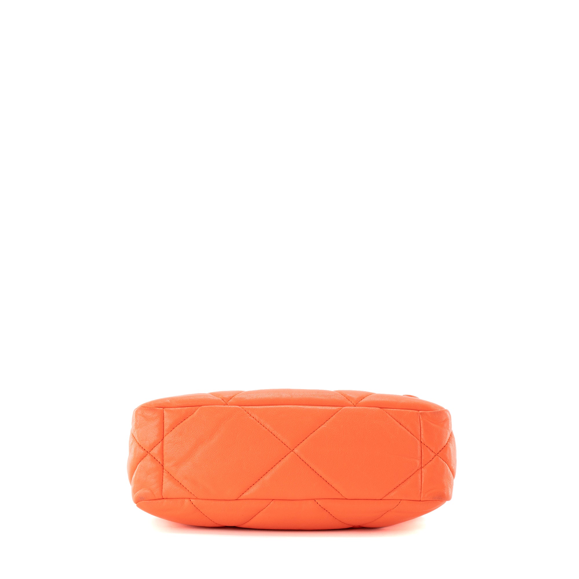 CHANEL - Sac à bandoulière 19 Chanel en cuir orange