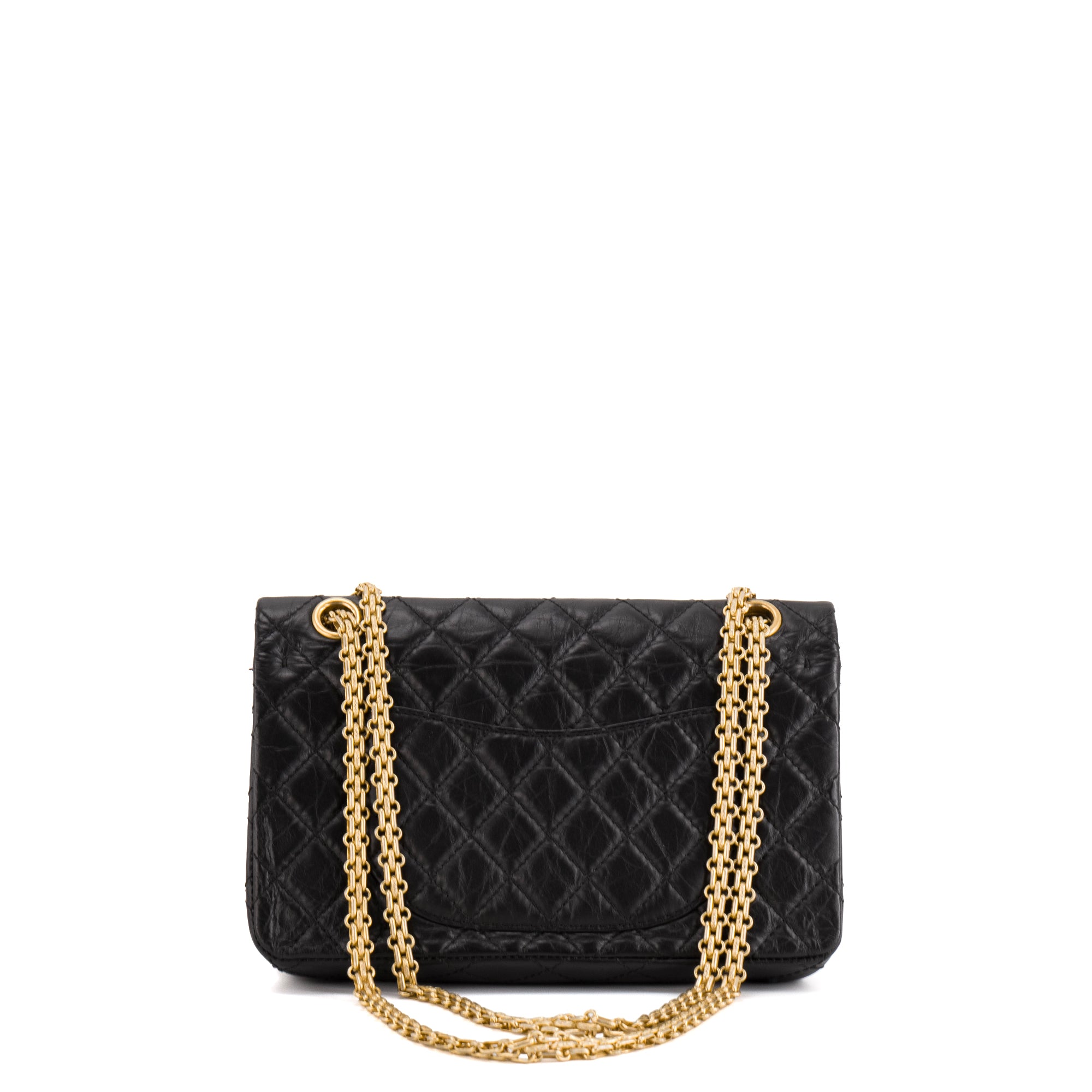 CHANEL - Sac à bandoulière 2.55 Casino Lucky Charms Chanel en cuir froissé noir