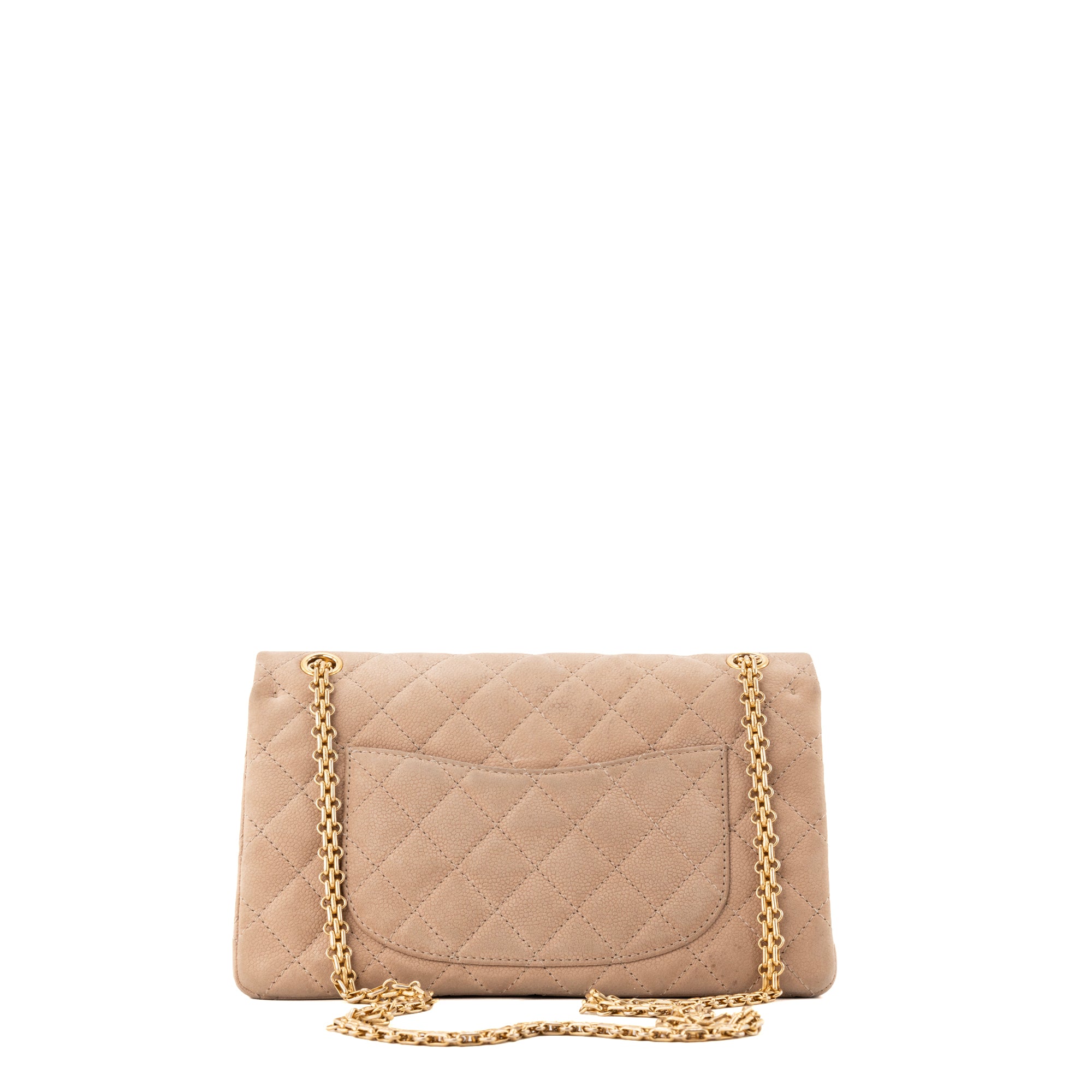 CHANEL - Sac à bandoulière 2.55 Chanel en cuir caviar marron clair
