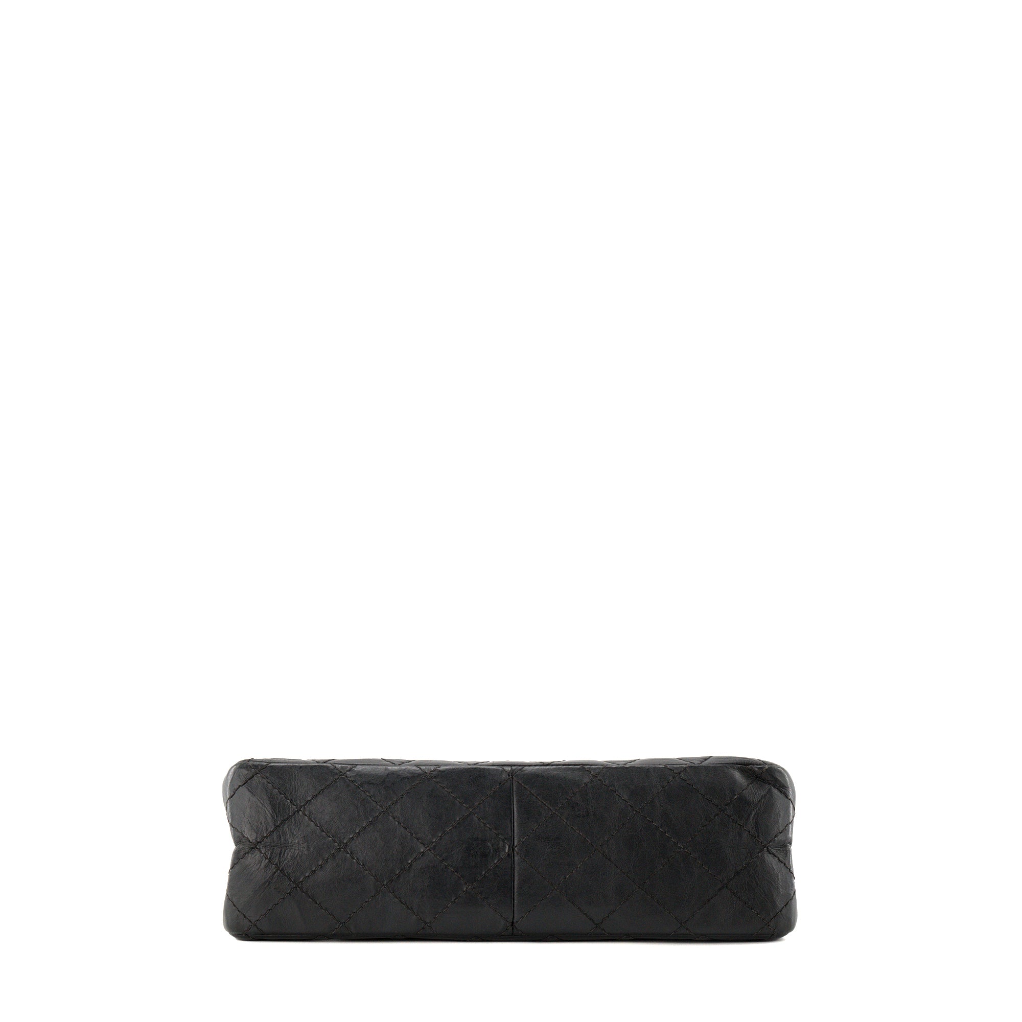 CHANEL - Sac à bandoulière 2.55 Chanel en cuir froissé noir