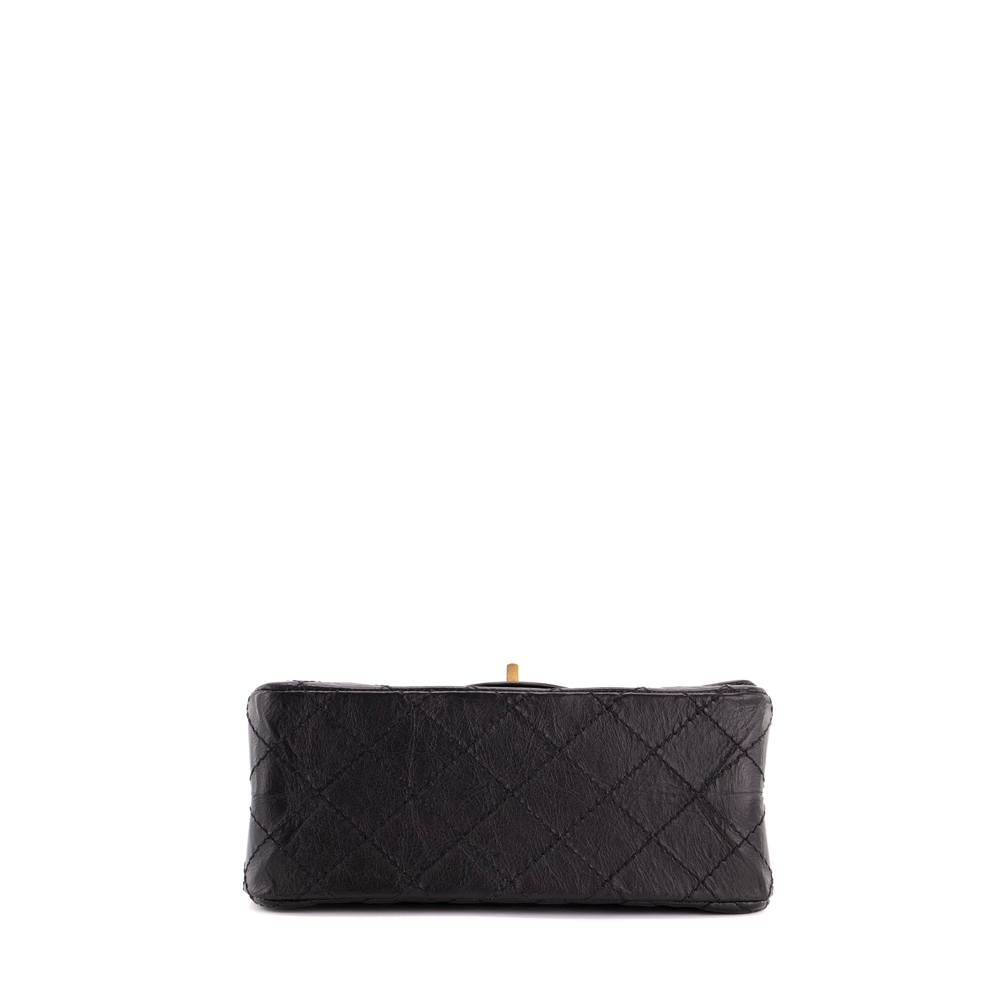 CHANEL - Sac à bandoulière 2.55 mini rectangle Chanel en cuir froissé noir