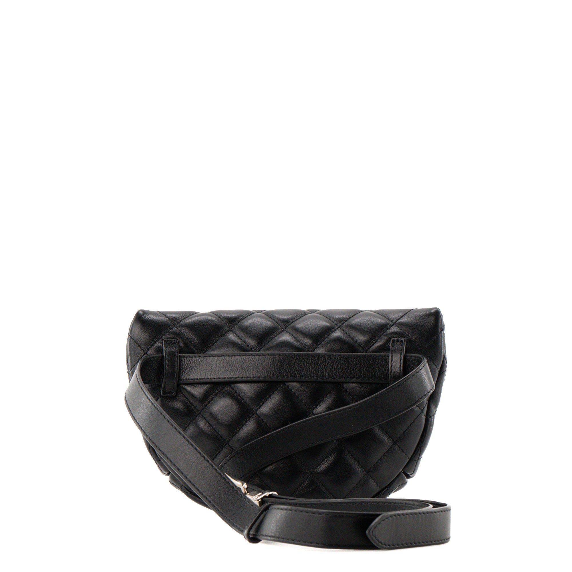 CHANEL - Sac ceinture Chanel en cuir lisse noir