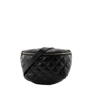 CHANEL - Sac ceinture Chanel en cuir lisse noir