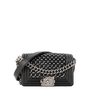 CHANEL - Sac à bandoulière Boy Chanel en cuir noir édition limitée