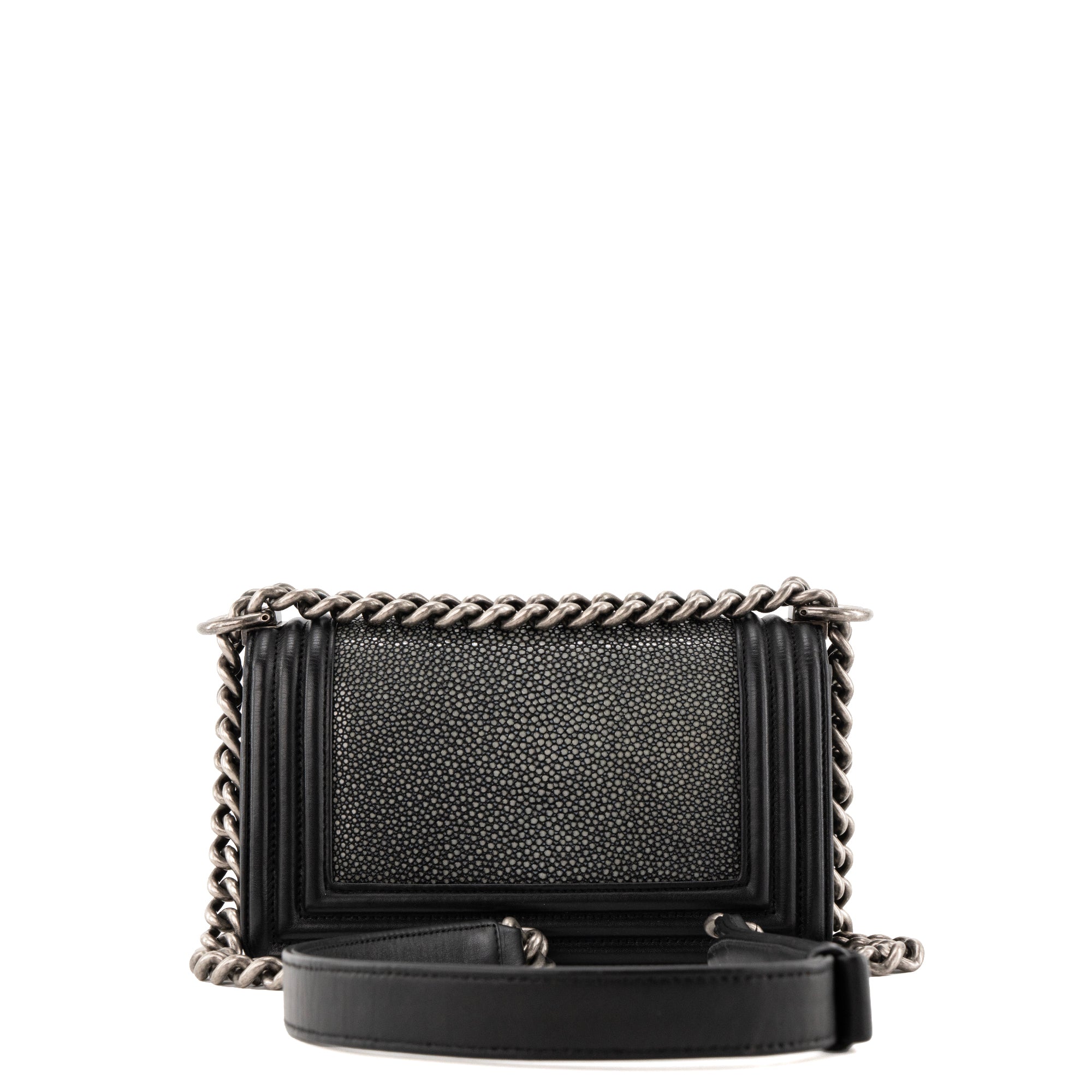 CHANEL - Boy black galuchat bag