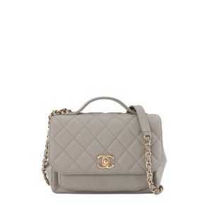 CHANEL - Sac à bandoulière Business Affinity Chanel en cuir caviar gris