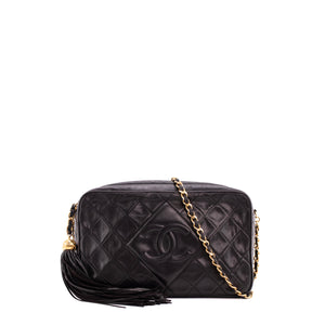 CHANEL - Chanel Camera shoulder bag in vintage black smooth leather