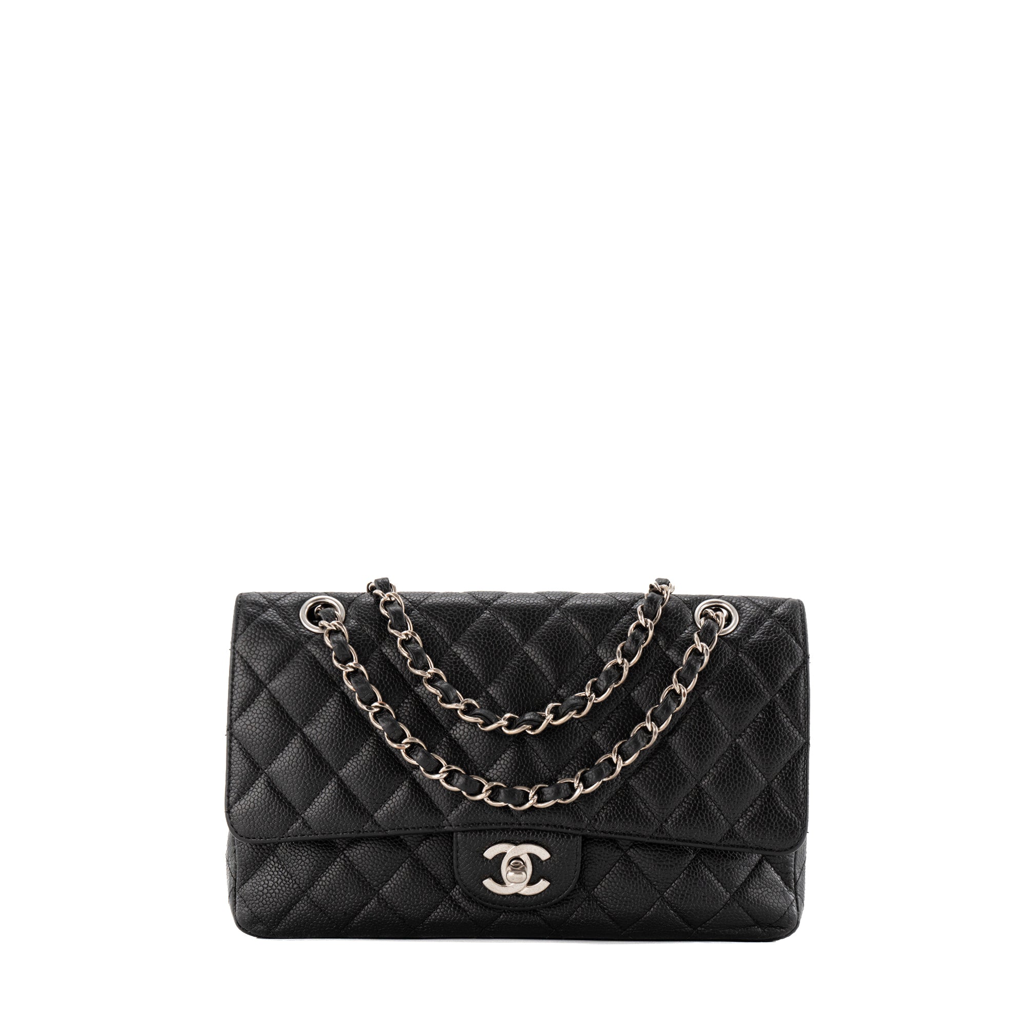 CHANEL - Sac à bandoulière Classique/Timeless 11.12 Chanel en cuir caviar noir