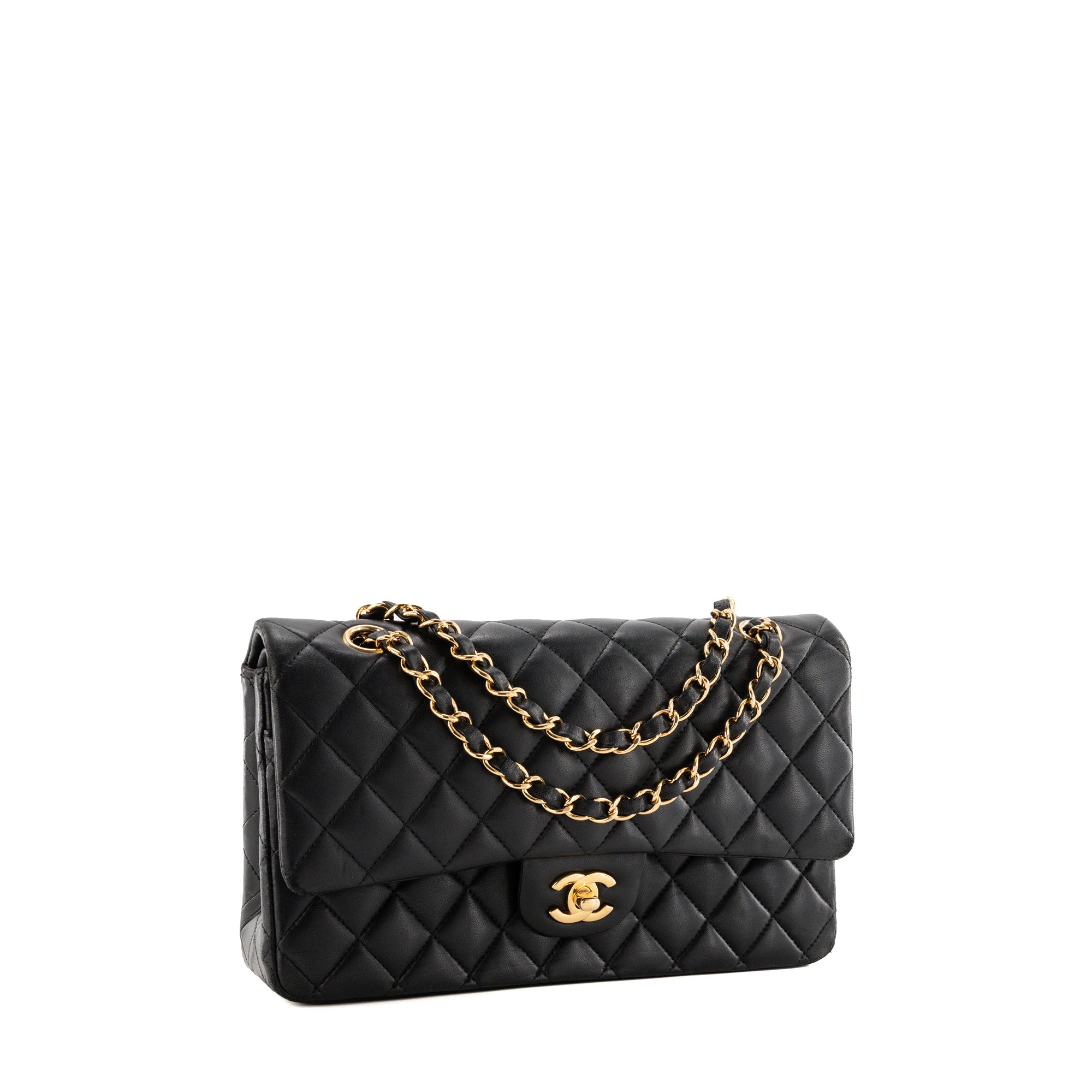 CHANEL - Sac à bandoulière Classique/Timeless 11.12 Chanel en cuir lisse noir