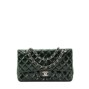 CHANEL - Sac à bandoulière Classique/Timeless 11.12 Chanel en cuir verni vert