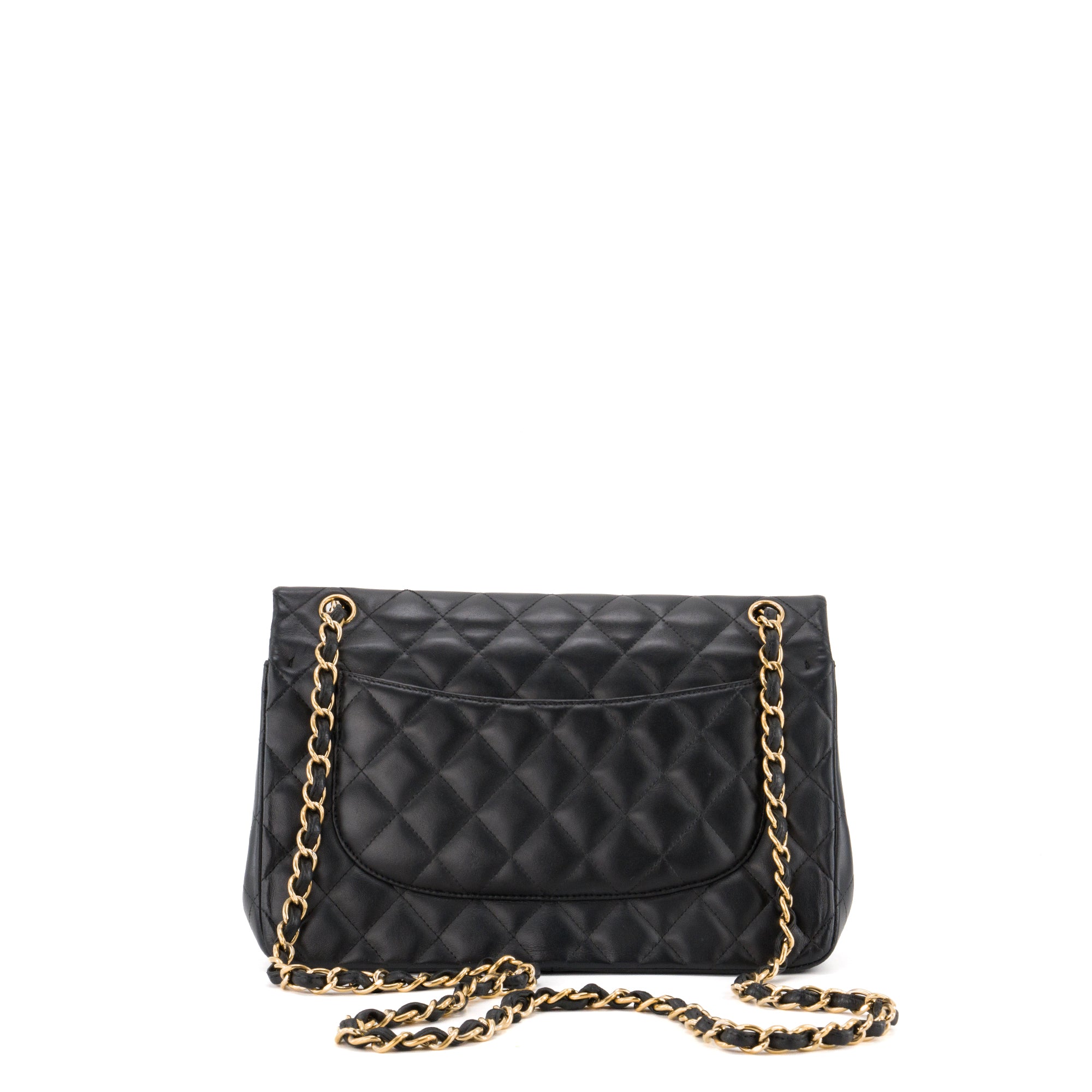 CHANEL - Sac à bandoulière Classique/Timeless Jumbo Chanel en cuir lisse noir
