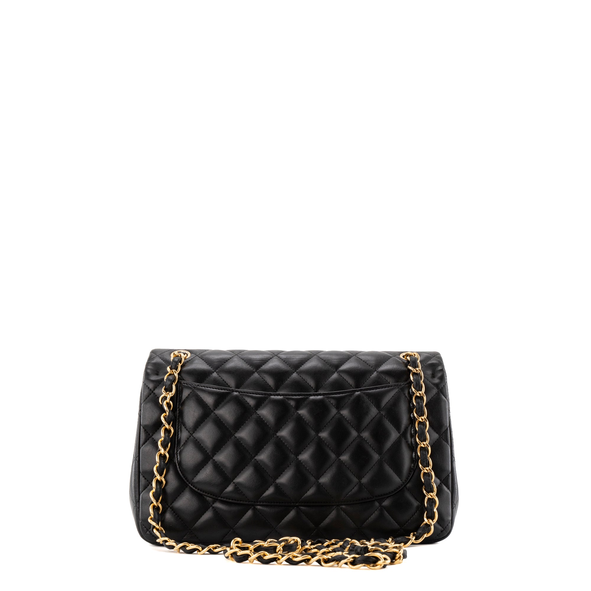 CHANEL - Sac à bandoulière Classique/Timeless Jumbo Chanel en cuir lisse noir