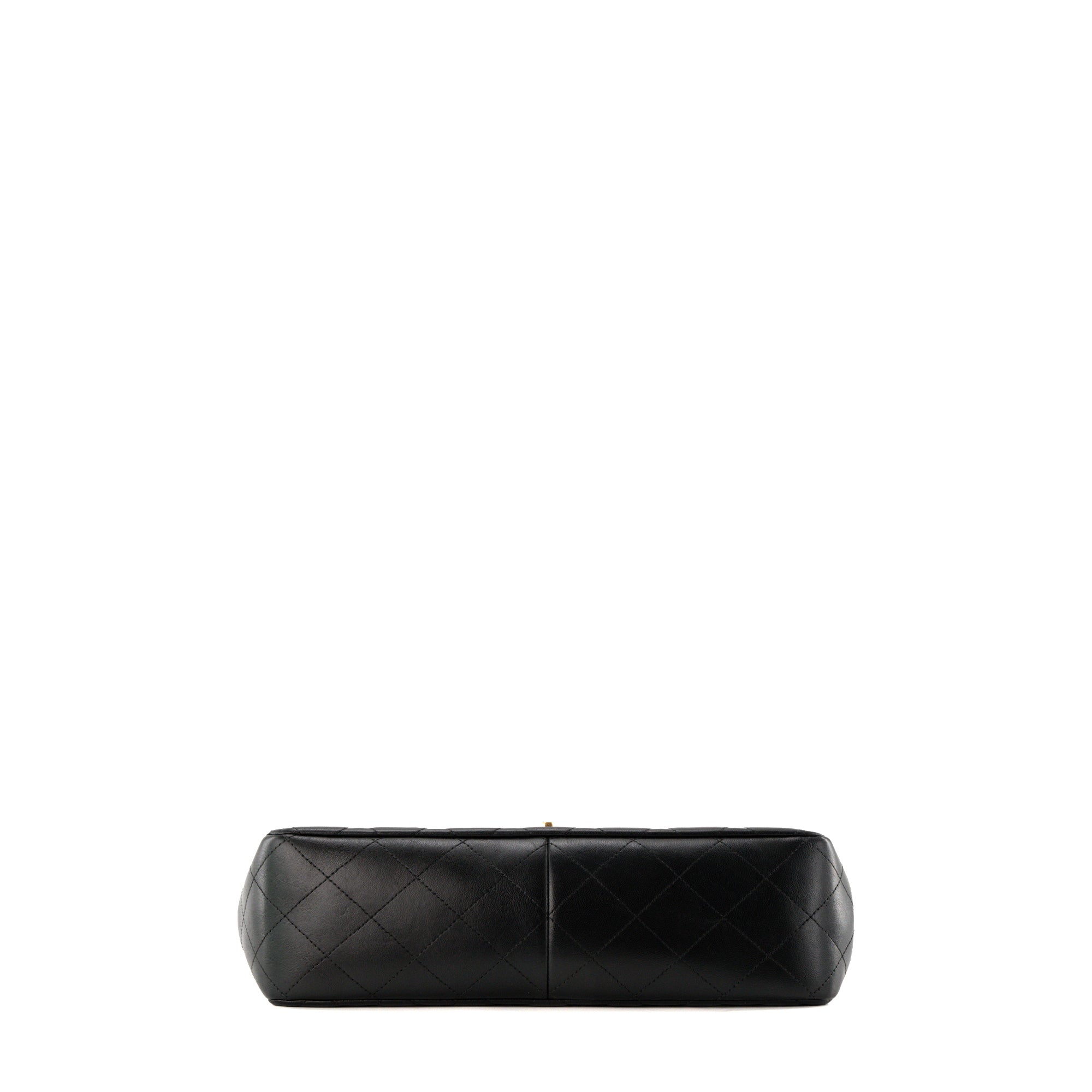 CHANEL - Sac à bandoulière Classique/Timeless Jumbo Chanel en cuir lisse noir