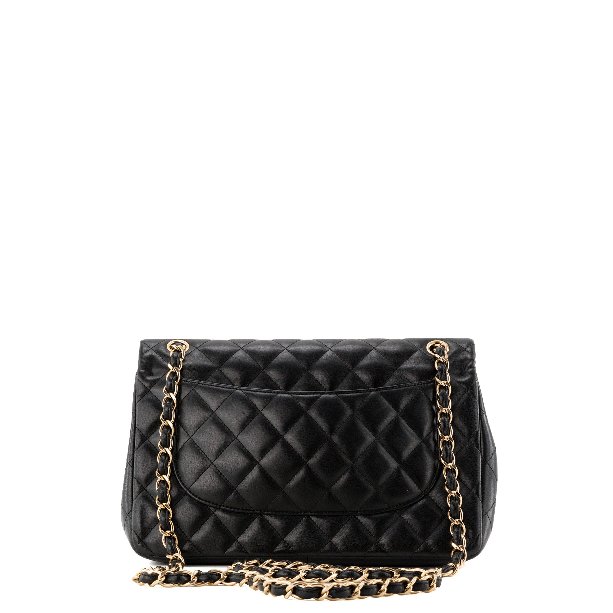 CHANEL - Sac à bandoulière Classique/Timeless Jumbo Chanel en cuir lisse noir