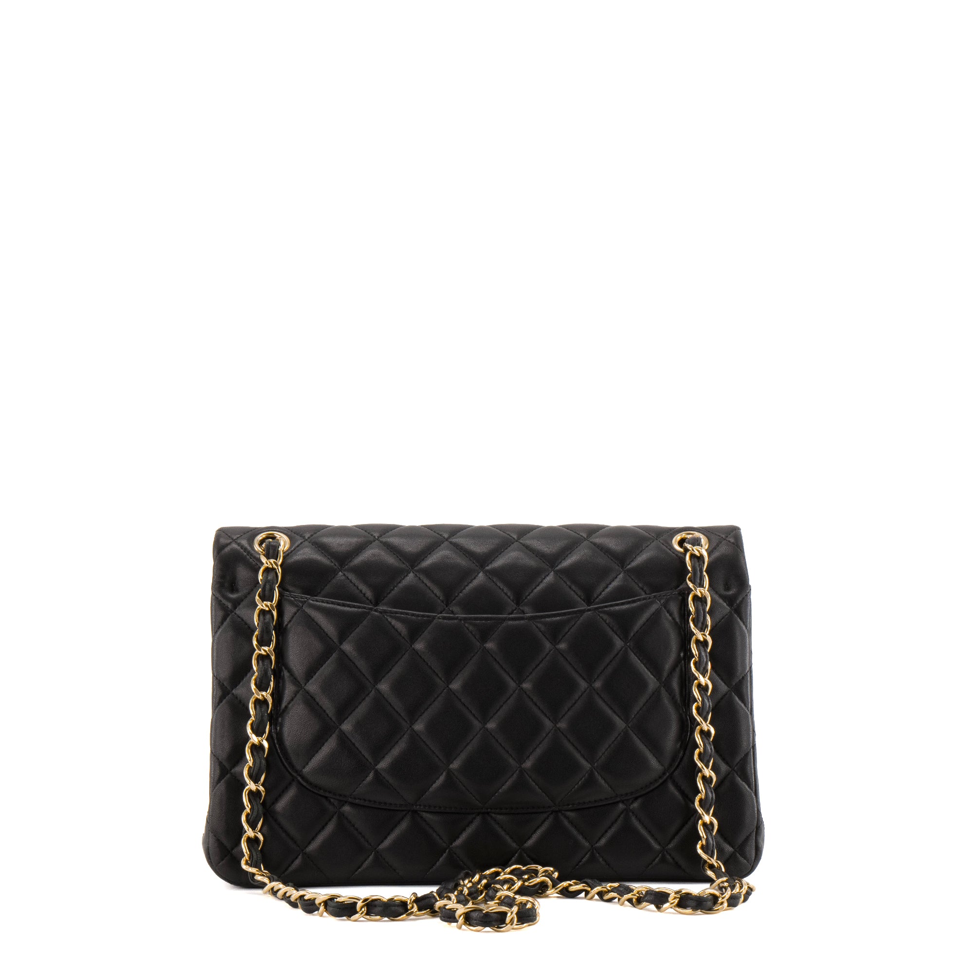 CHANEL - Sac à bandoulière Classique/Timeless Jumbo Chanel en cuir lisse noir