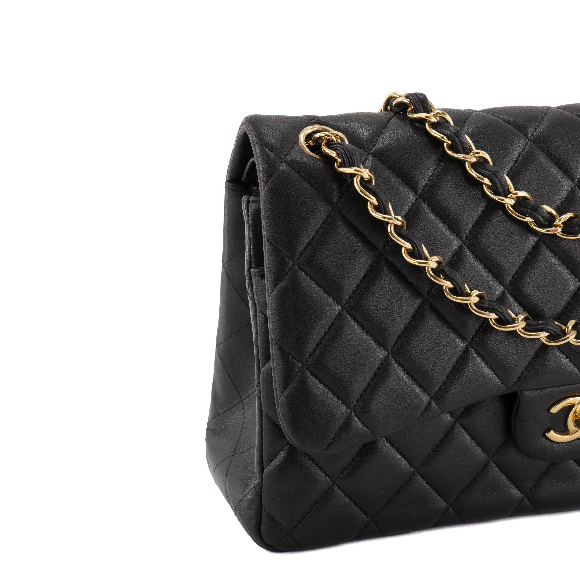 CHANEL - Sac à bandoulière Classique/Timeless Jumbo Chanel en cuir lisse noir