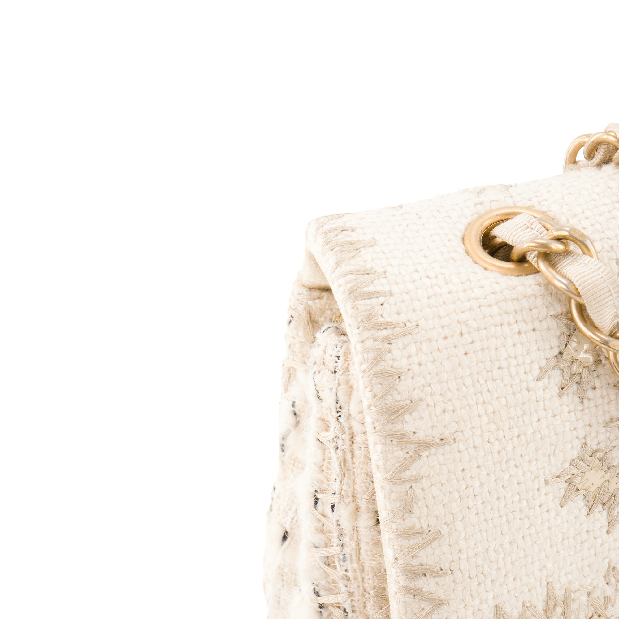 CHANEL - Sac à bandoulière Classique/Timeless Jumbo Chanel en patchwork beige édition limitée