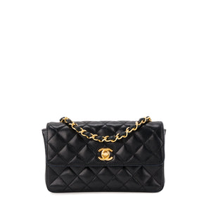 CHANEL - Sac à bandoulière Wallet On Chain Classique/Timeless  Chanel en cuir lisse noir