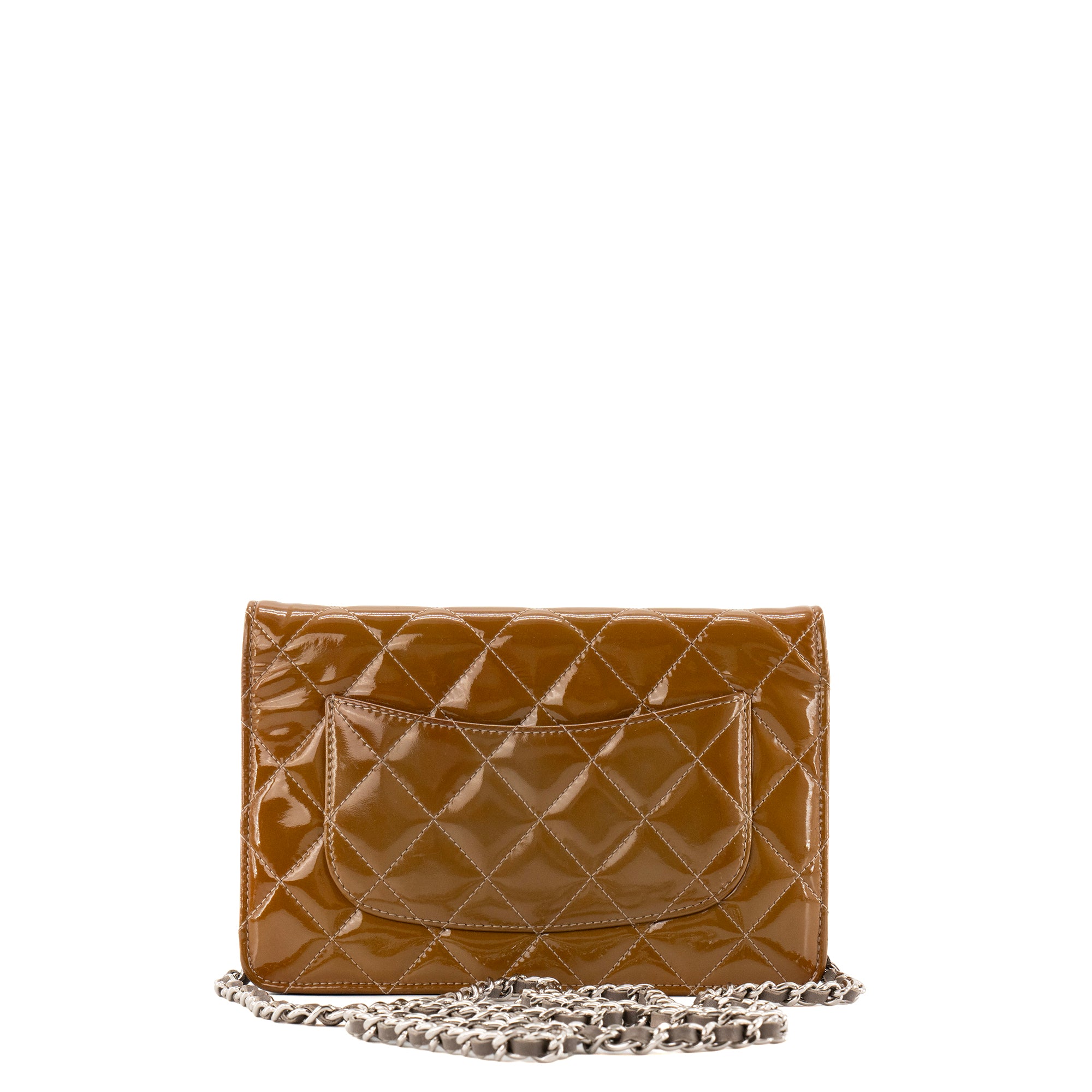 CHANEL - Patent brown WOC