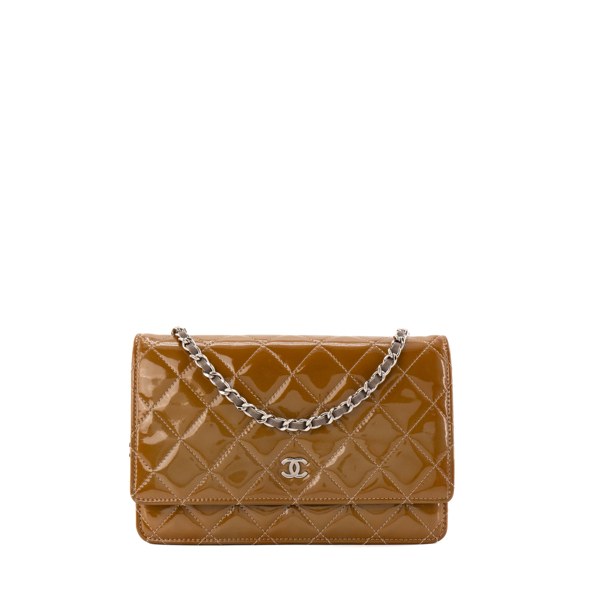 CHANEL - Patent brown WOC