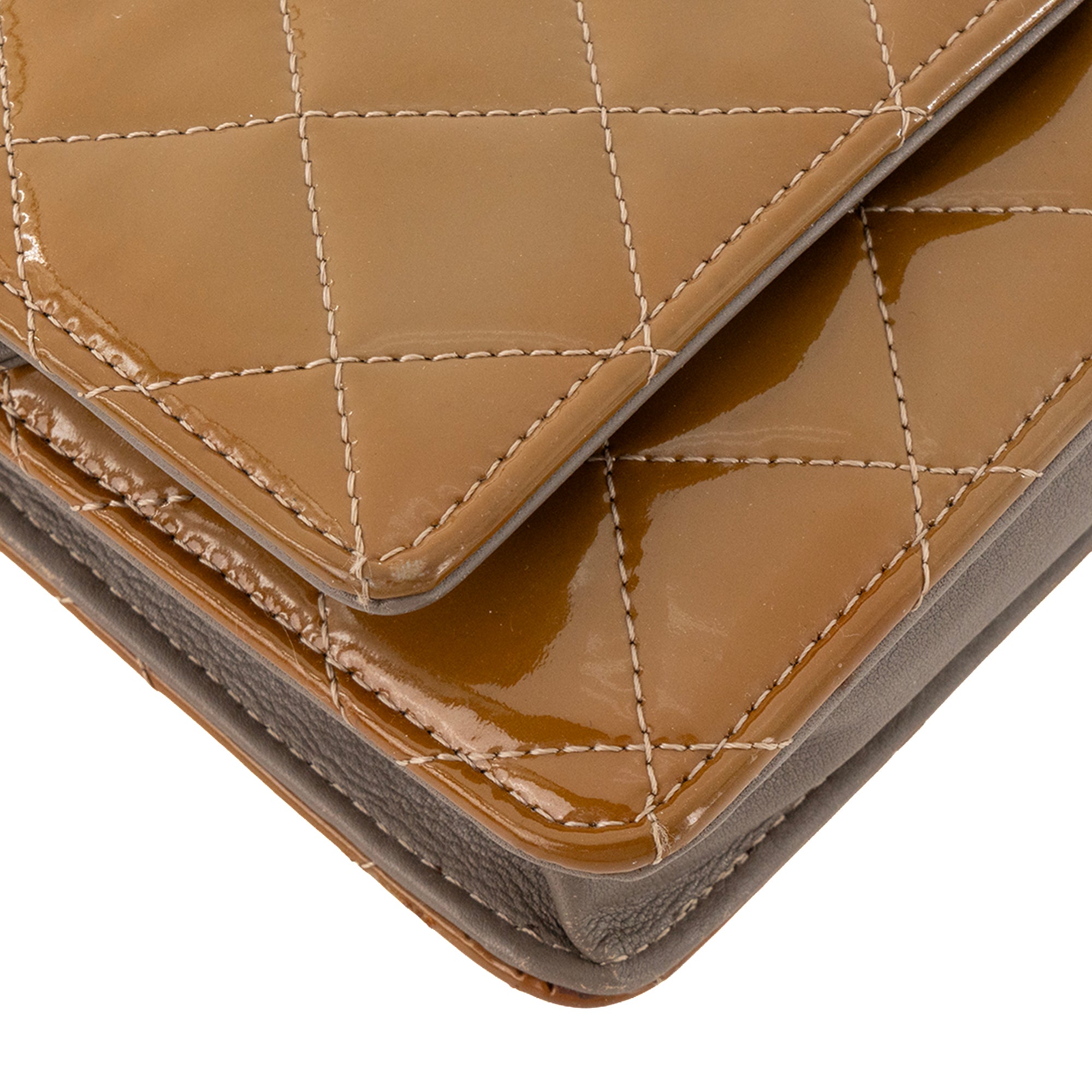 CHANEL - Patent brown WOC