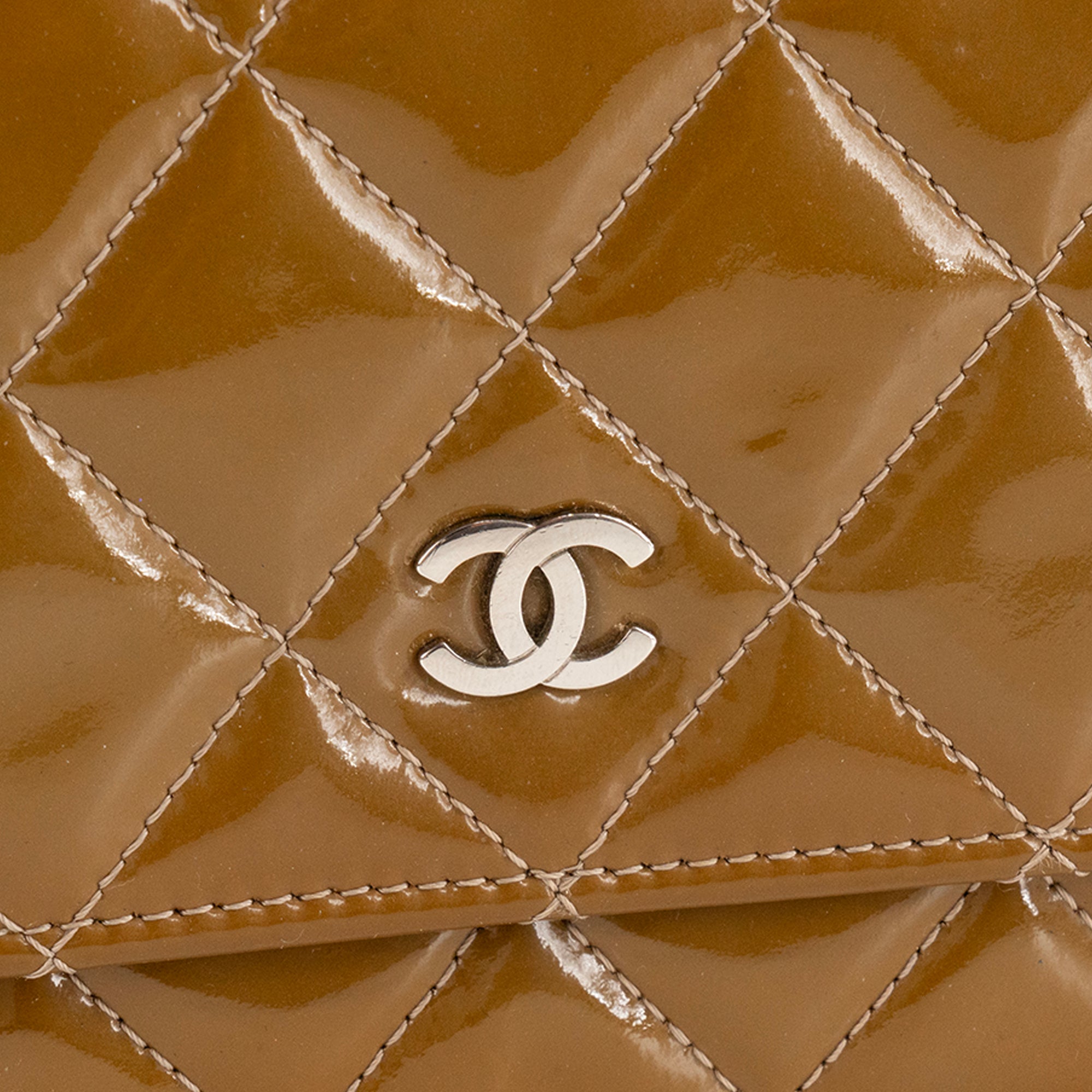 CHANEL - Patent brown WOC